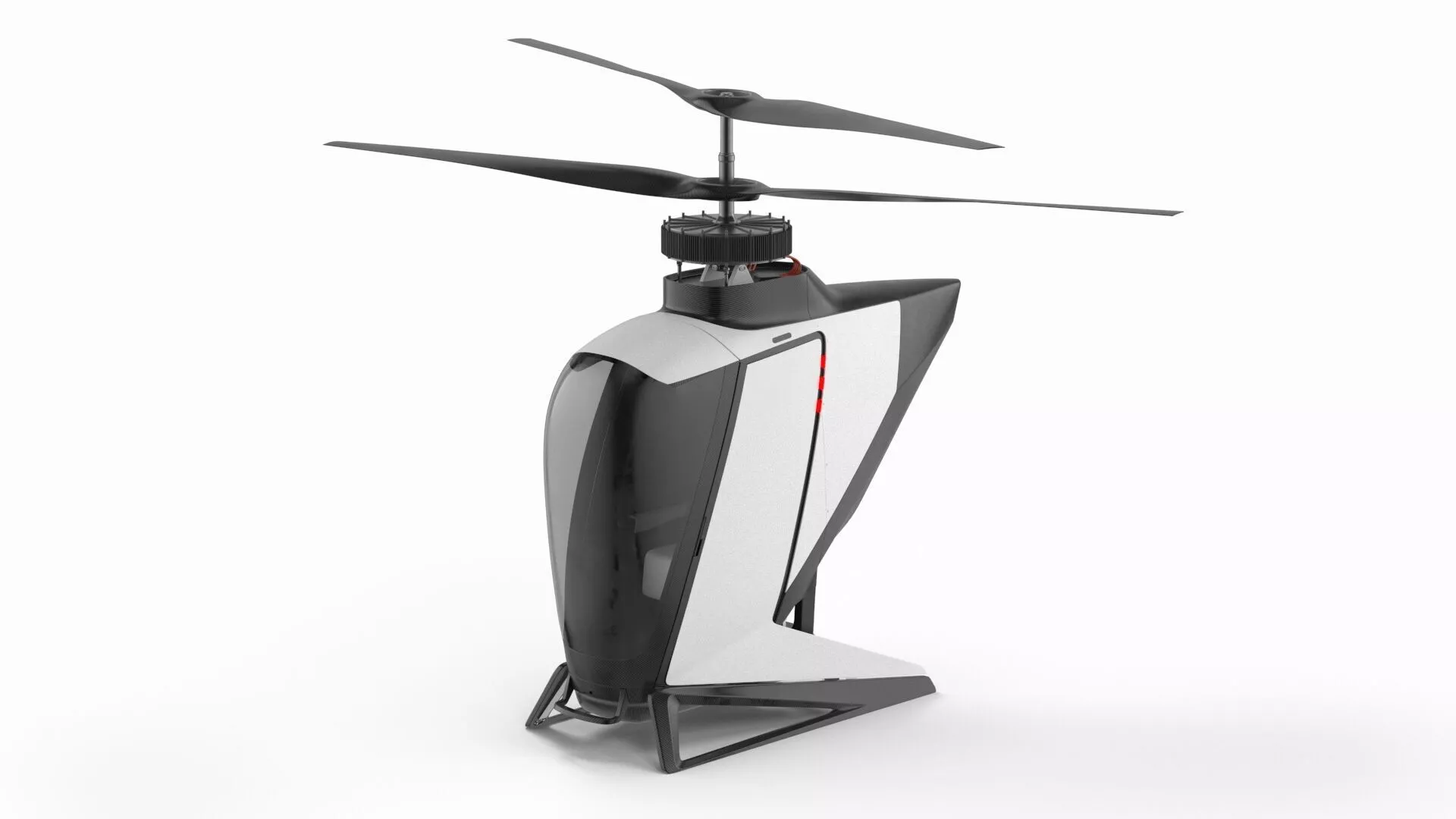 eVTOL Air Mobility Vehicle Rigged 3D model