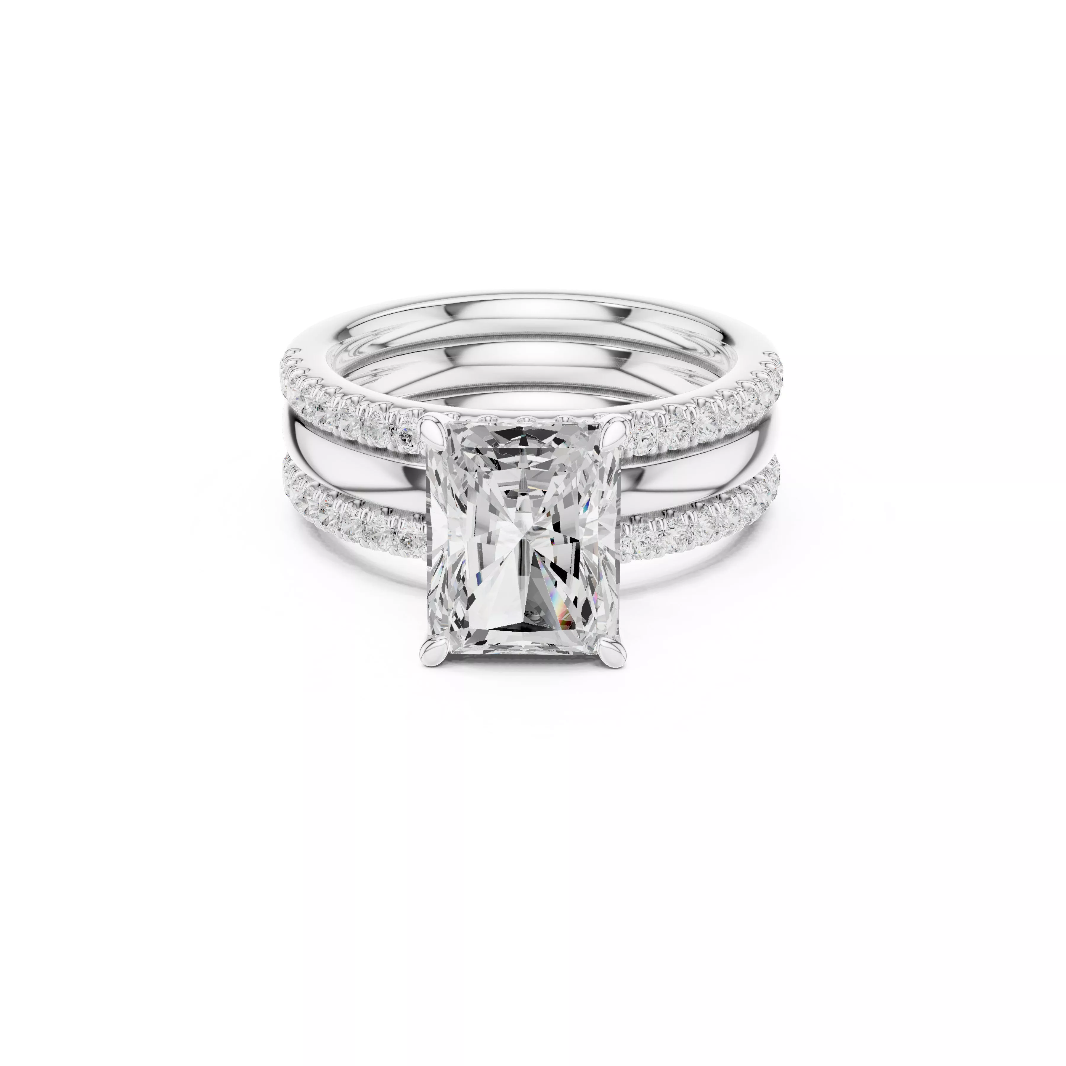 Fine Jewelry Diamond Ring STL 3DM CAD Model 80 3D print model