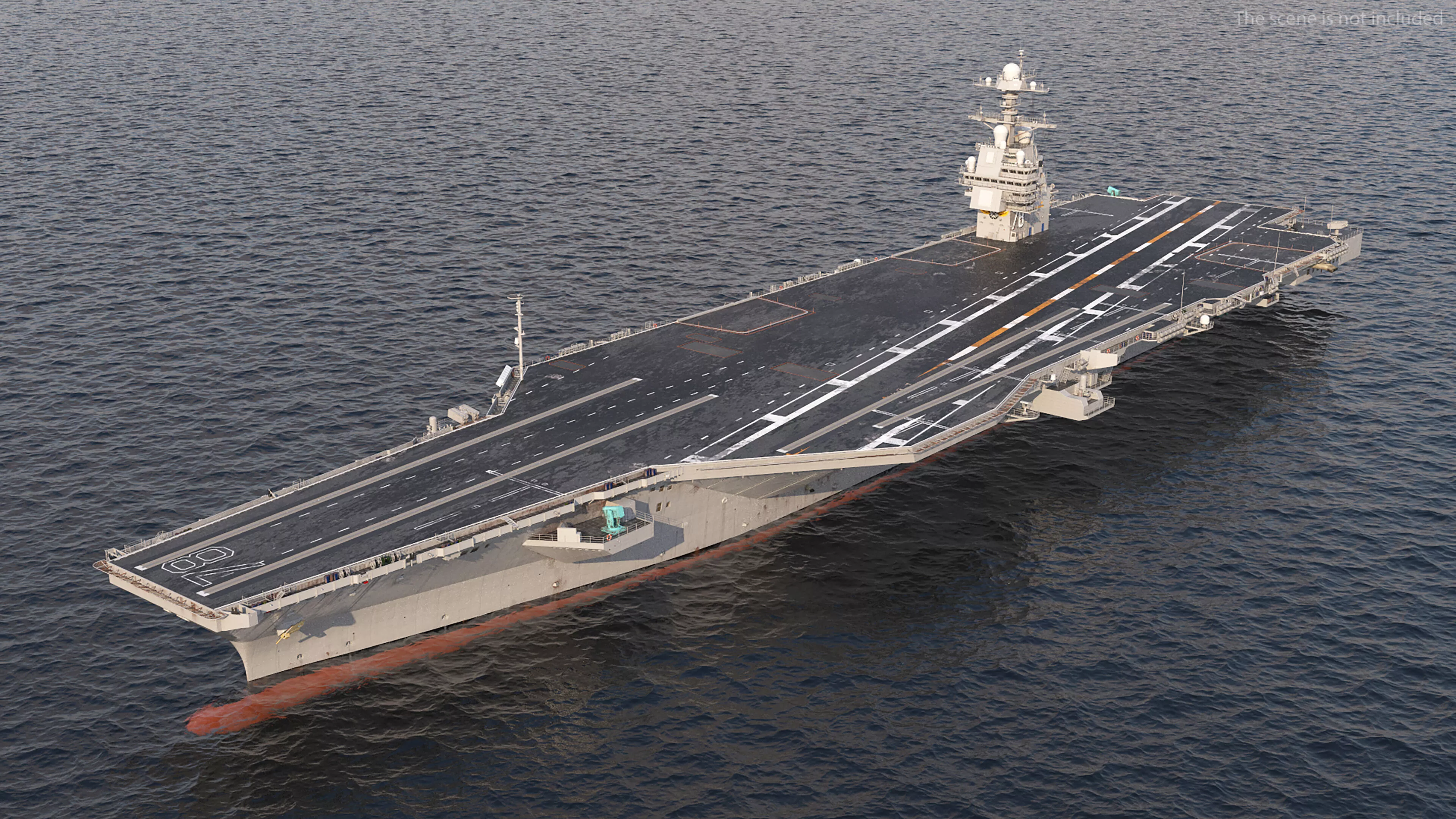 Naval Aircraft Carrier USS Gerald Ford Rigged 3D model