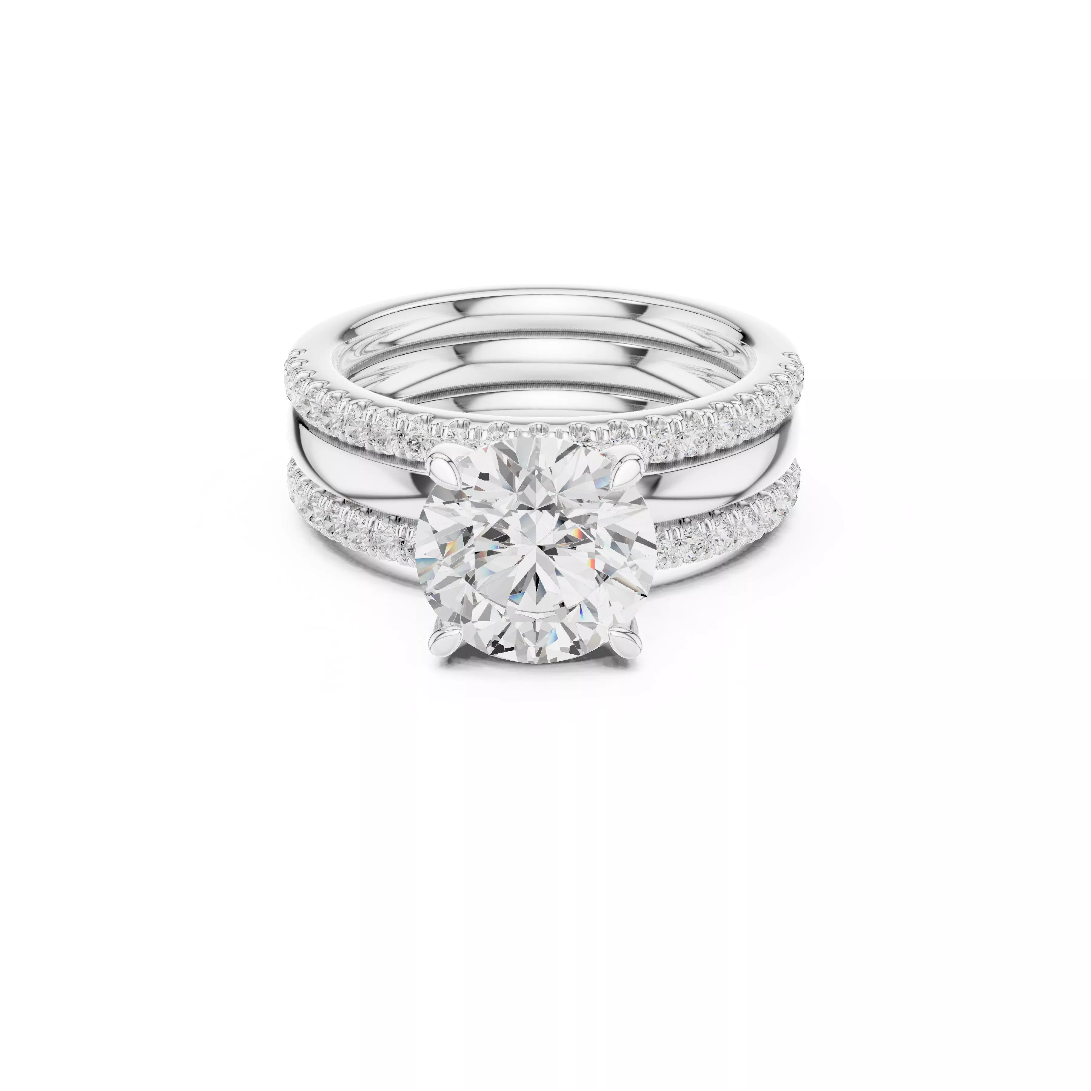 Fine Jewelry Diamond Ring STL 3DM CAD Model 79 3D print model