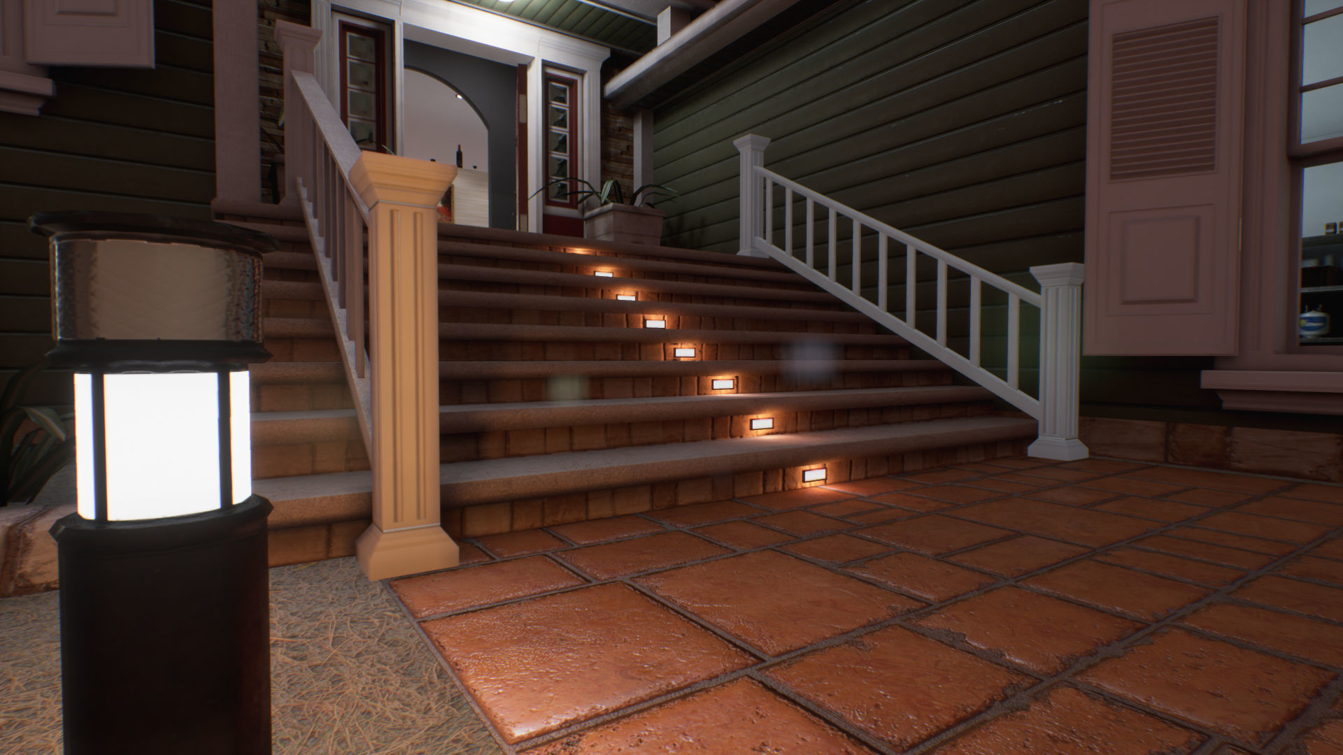 Suburban House Low-poly 3D model_16