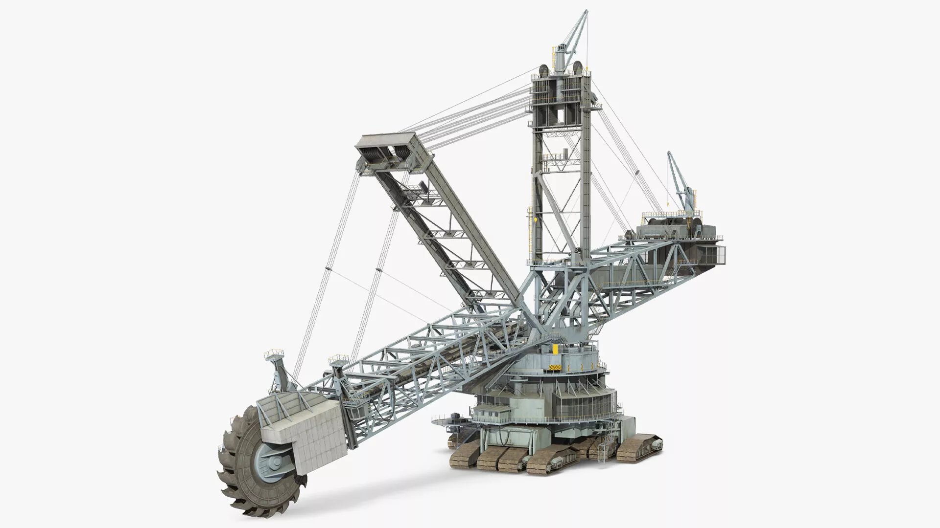 Large Bucket-Wheel Excavator Bagger 293 Rigged 3D model