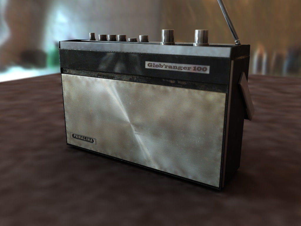 Vintage radio Panalina GR100 Free low-poly 3D model_2