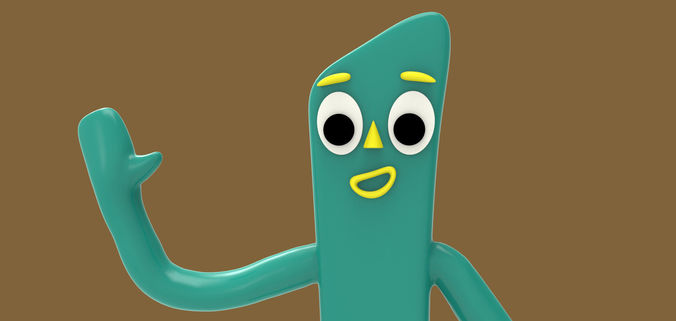 Gumby 3D Print cartoon character 3D print model