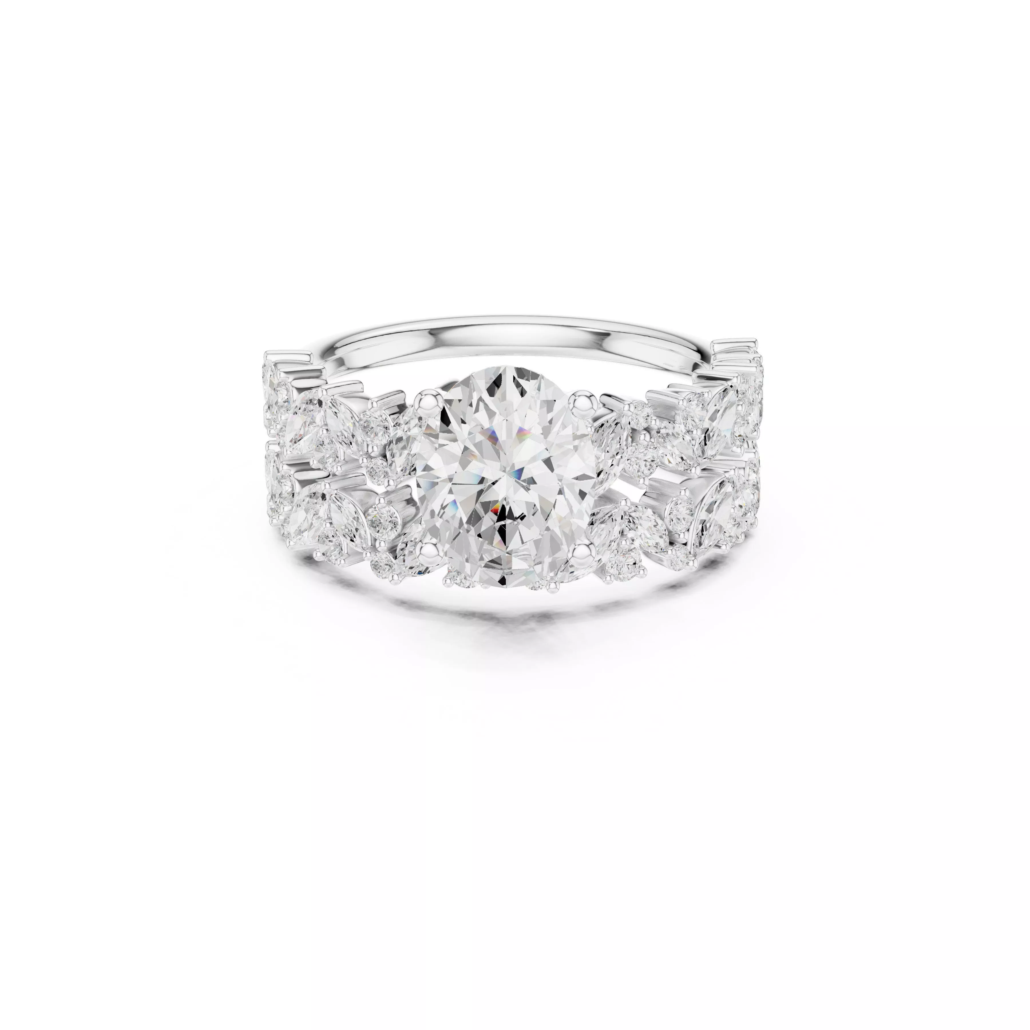 Fine Jewelry Diamond Ring STL 3DM CAD Model 73 3D print model