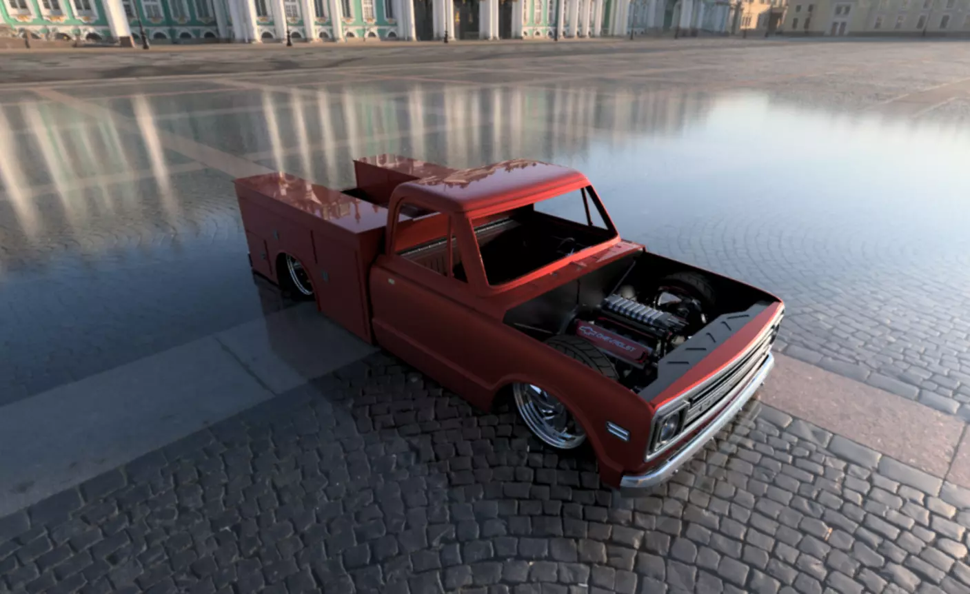 1969 Chevy Service Truck 3D print model