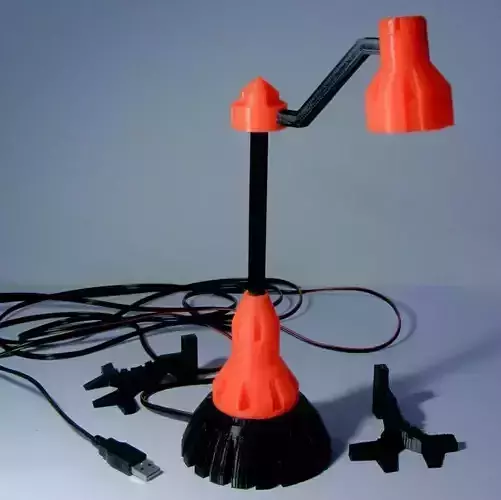 LedLamp orange and lamp with usb cord