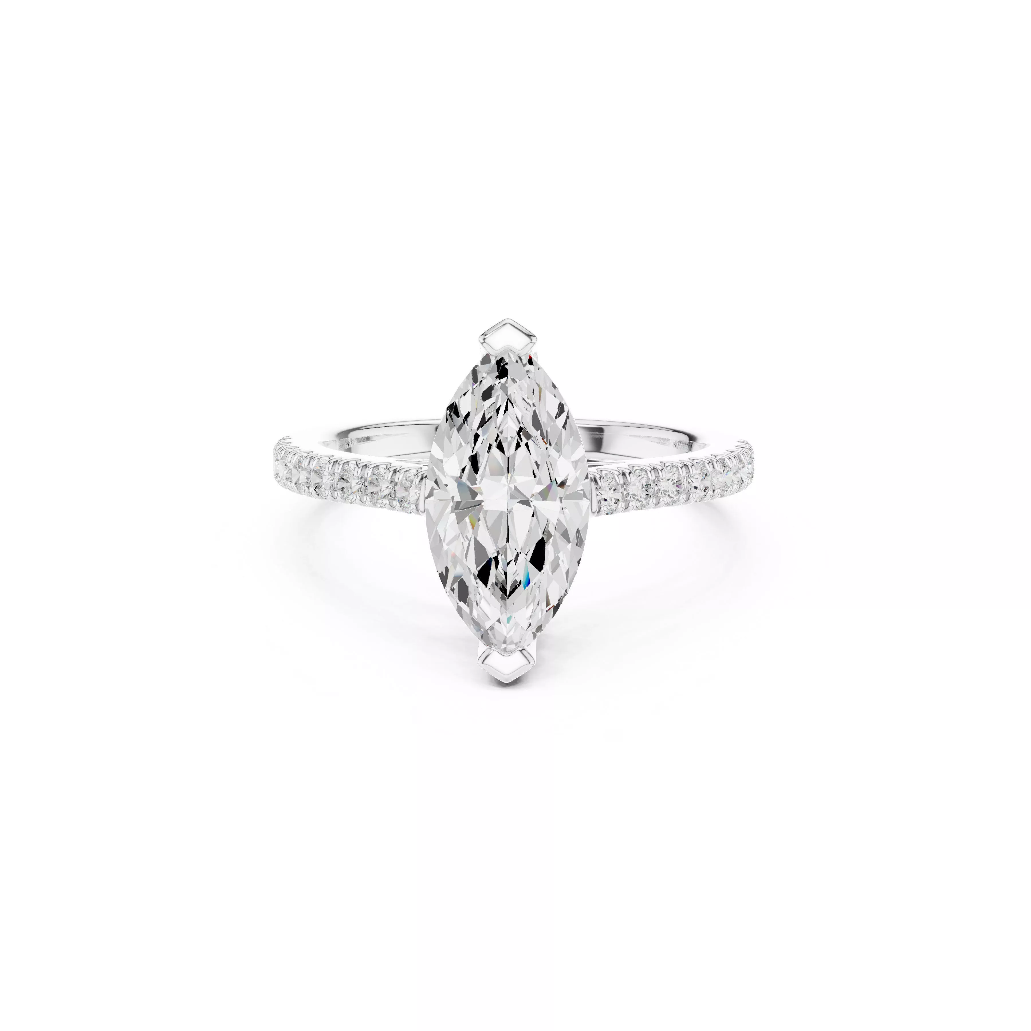 Fine Jewelry Diamond Ring STL 3DM CAD Model 7 3D print model