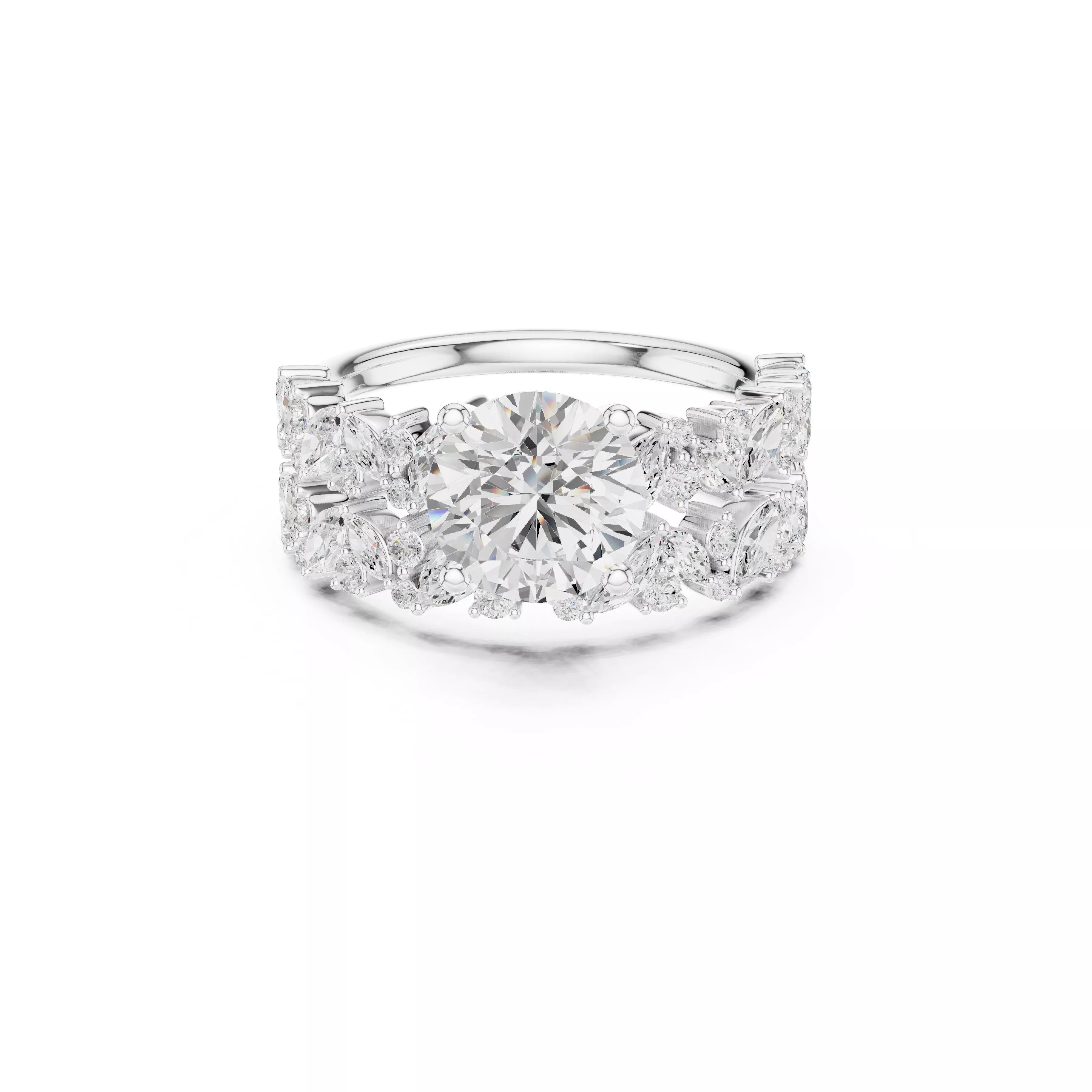 Fine Jewelry Diamond Ring STL 3DM CAD Model 69 3D print model
