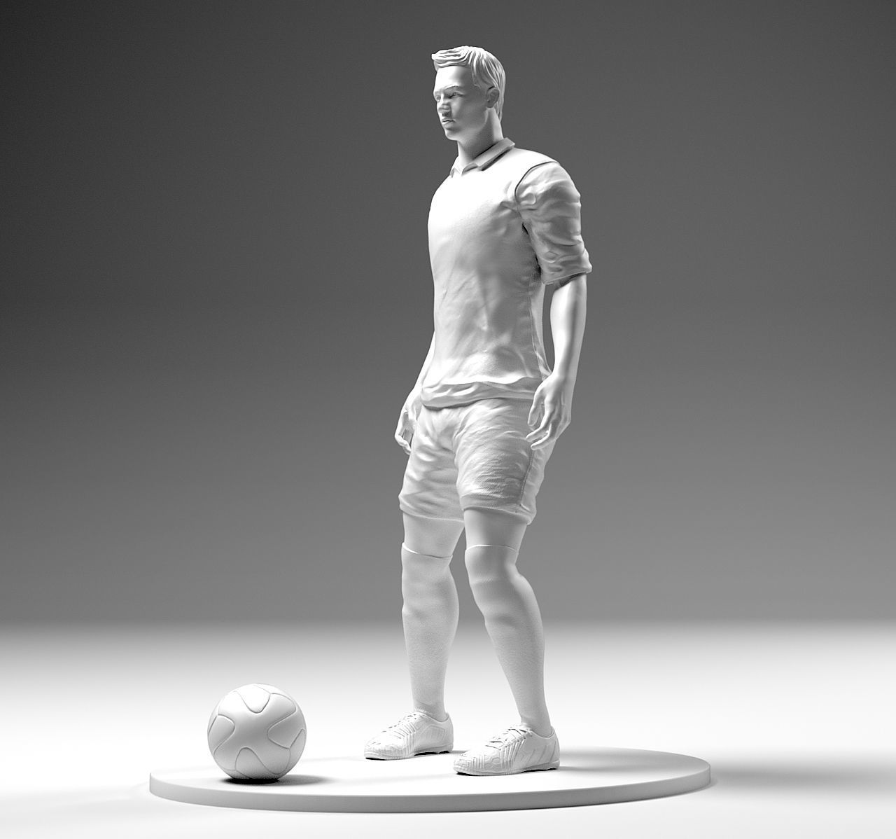 Footballer 02 Prepare To Footstrike 01 Stl  3D print model_3