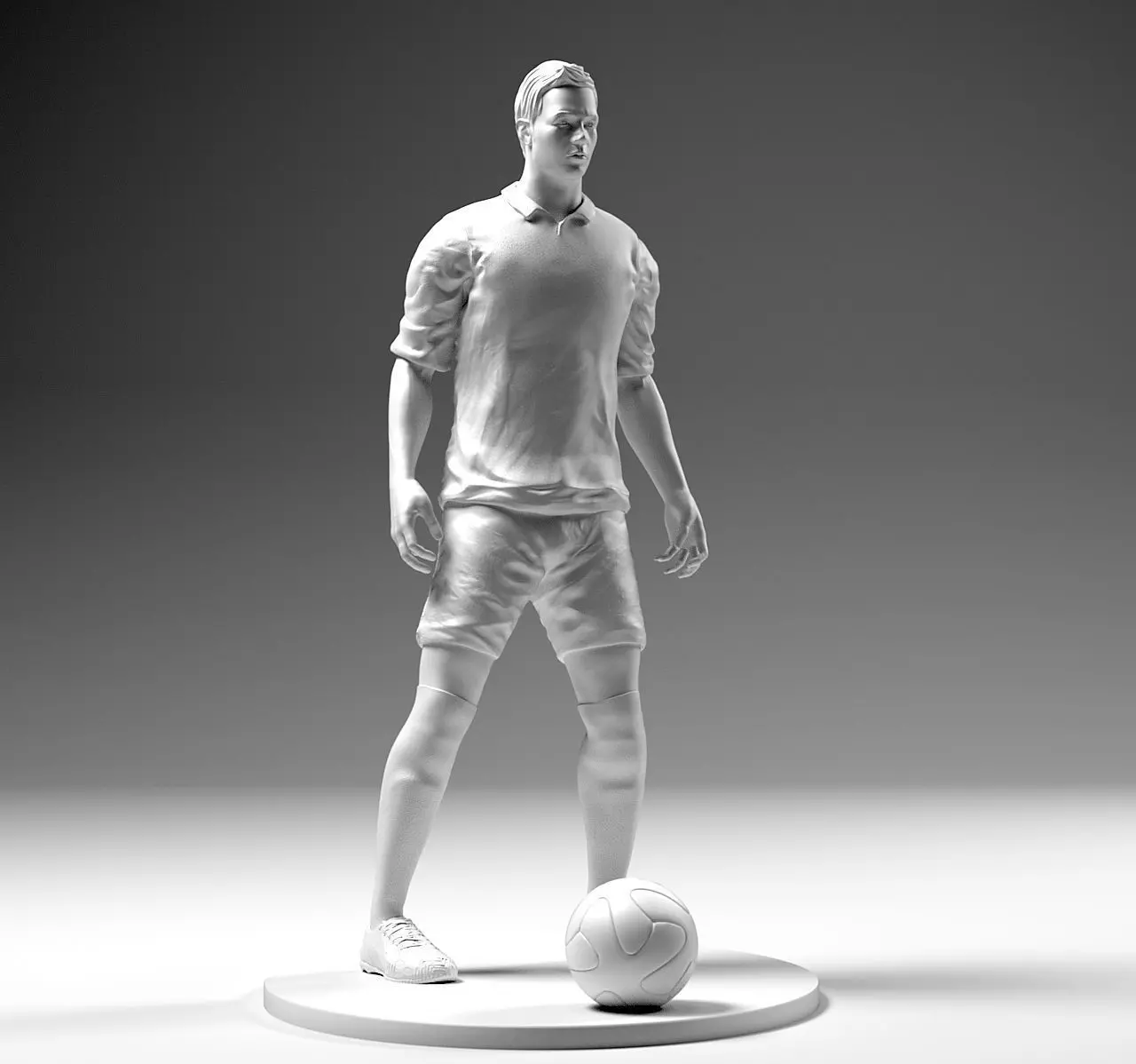 Footballer 02 Prepare To Footstrike 01 Stl  3D print model_0