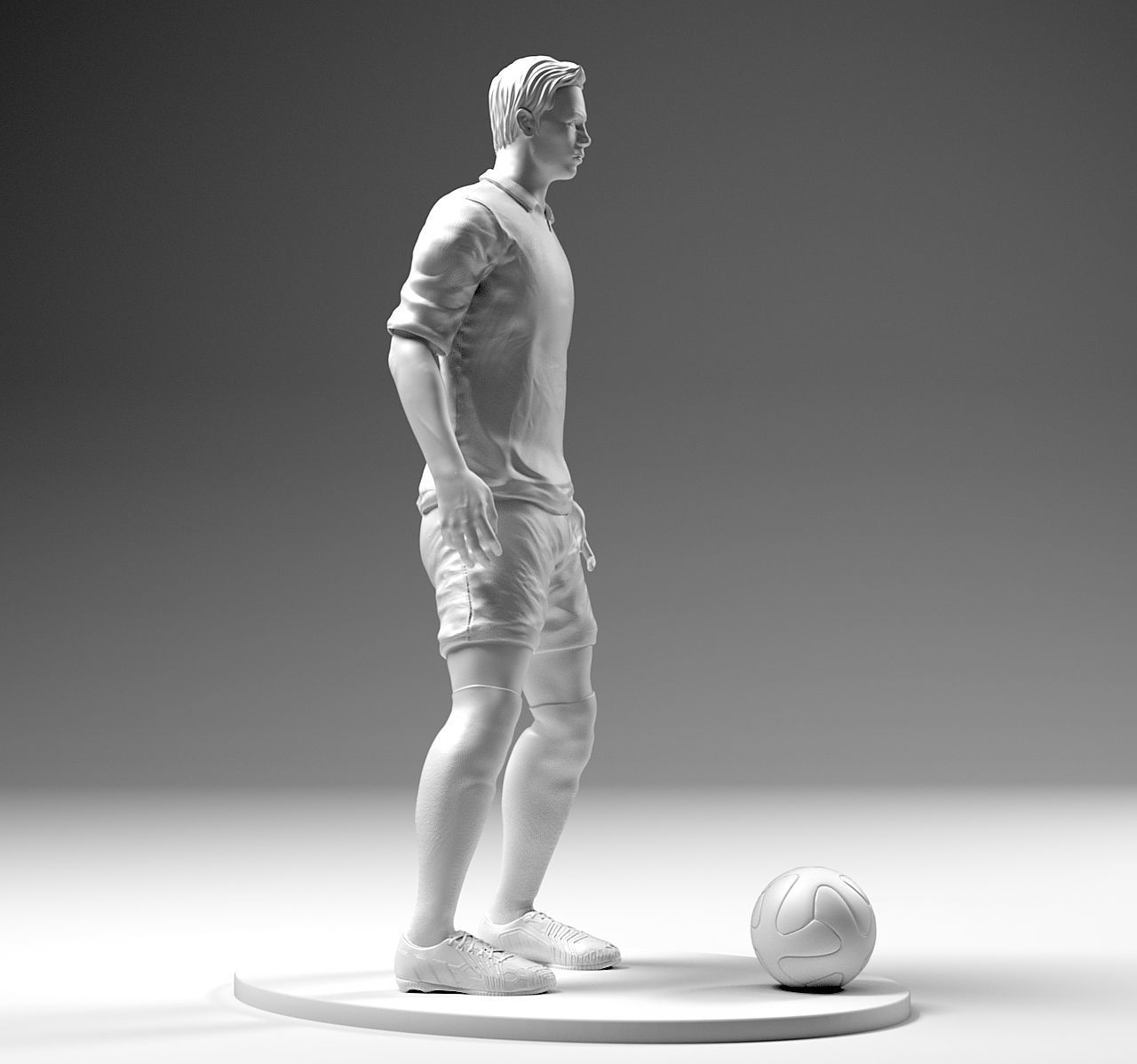 Footballer 02 Prepare To Footstrike 01 Stl  3D print model_1