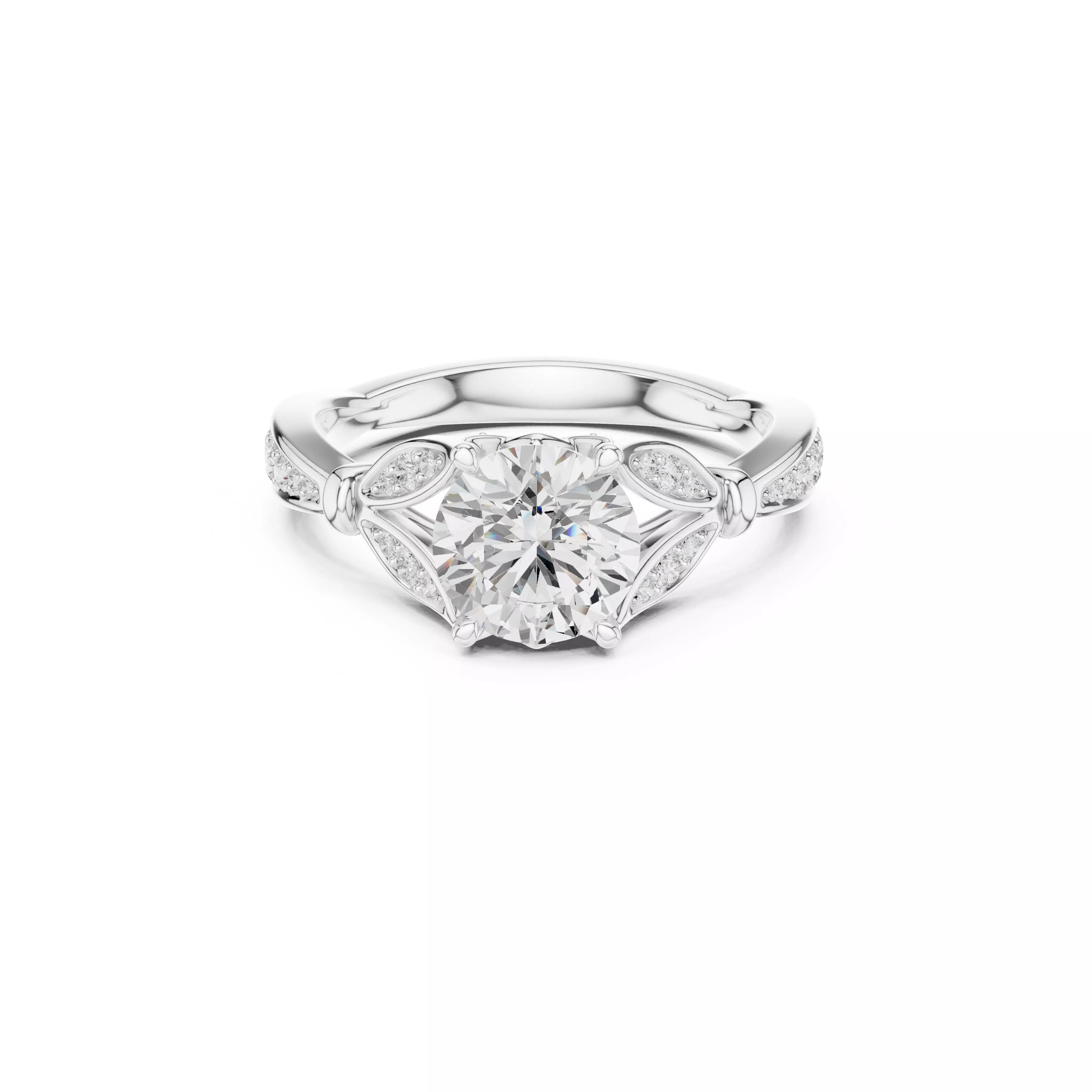 Fine Jewelry Diamond Ring STL 3DM CAD Model 68 3D print model