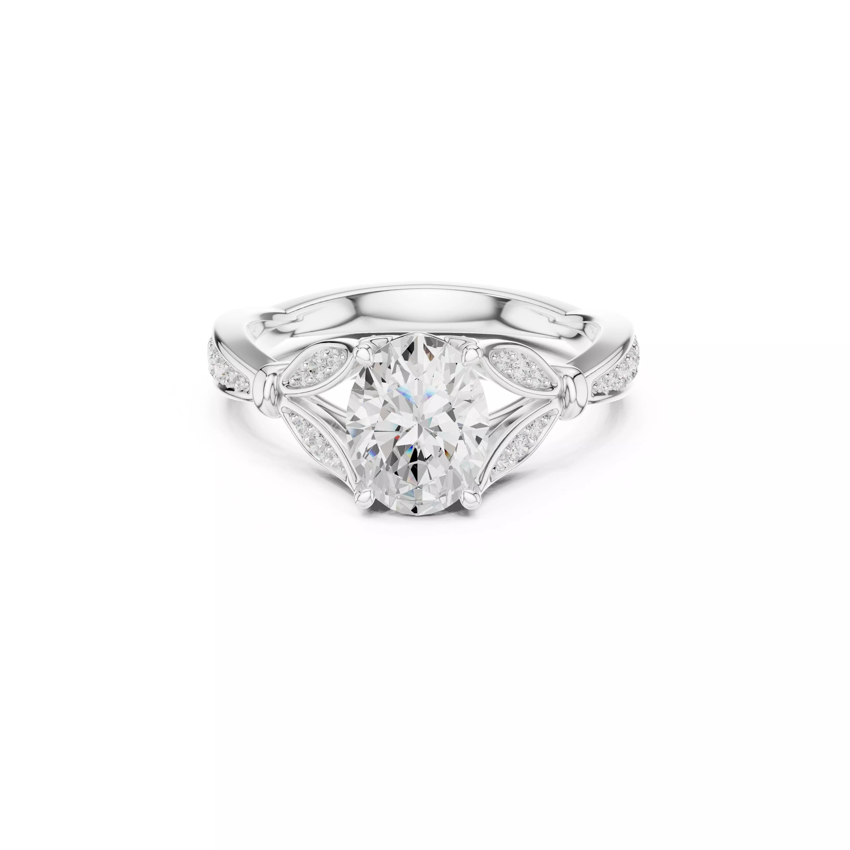 Fine Jewelry Diamond Ring STL 3DM CAD Model 66 3D print model