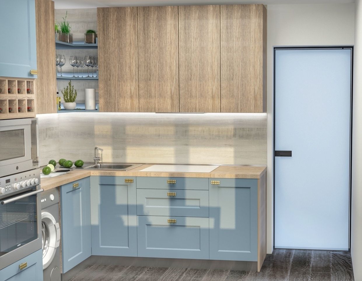 Transitional Kitchen 3D model_2