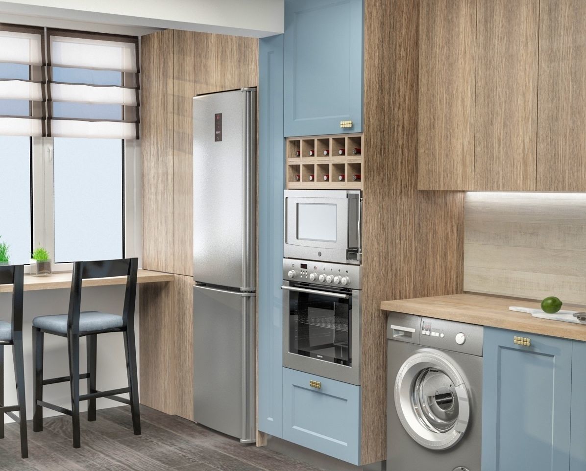 Transitional Kitchen 3D model_1