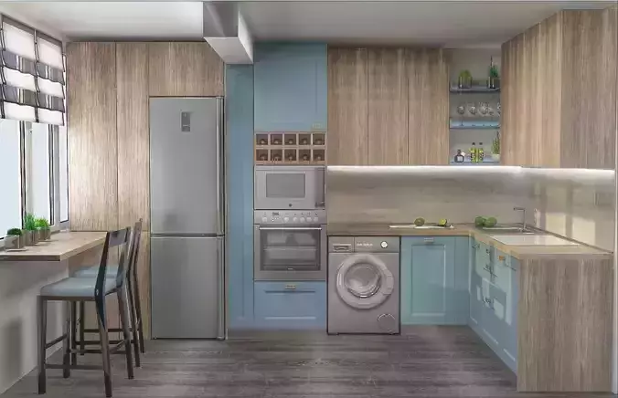 Transitional Kitchen 3D model