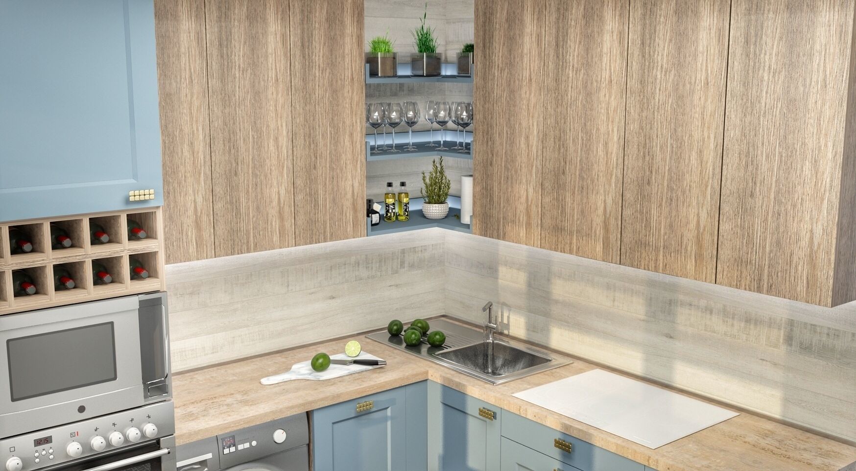 Transitional Kitchen 3D model_3