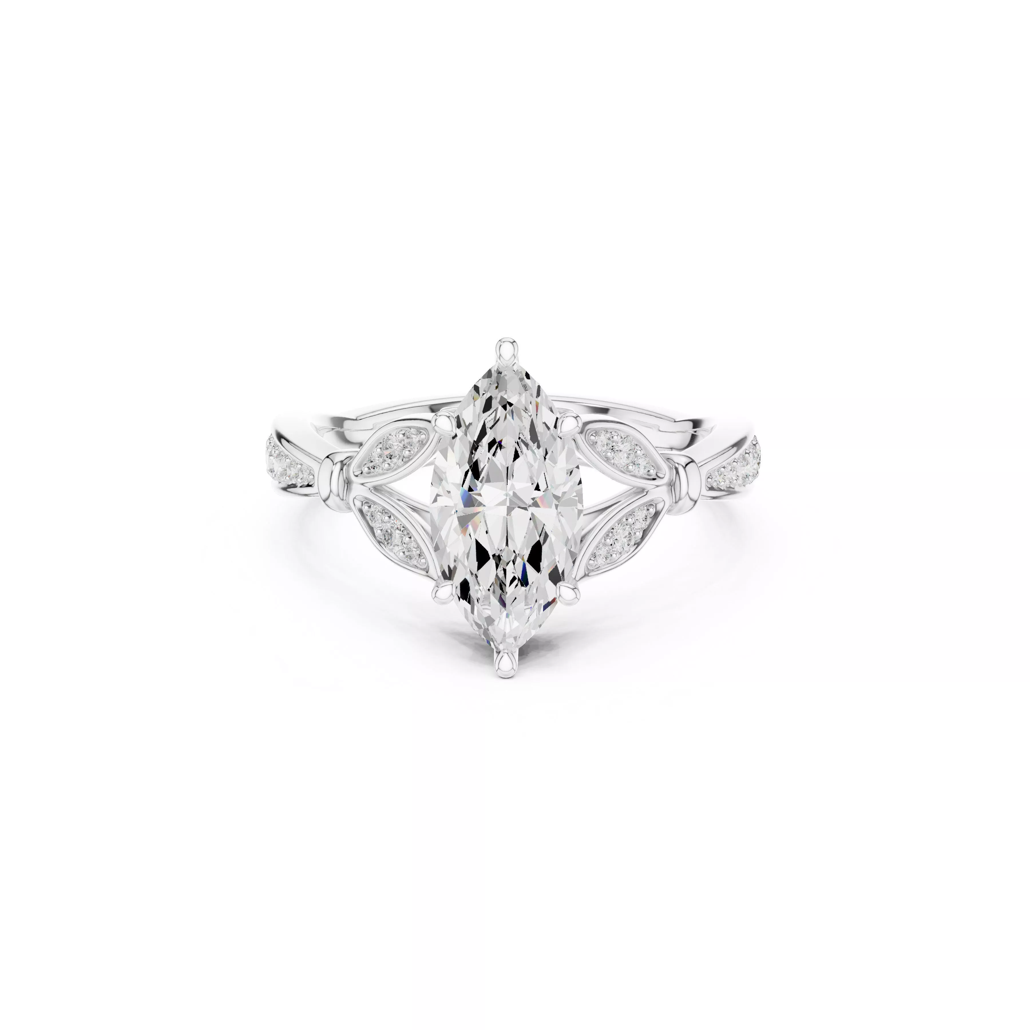Fine Jewelry Diamond Ring STL 3DM CAD Model 65 3D print model