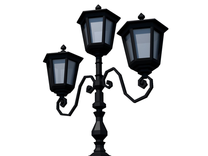 Streetlight Low-Poly Style
