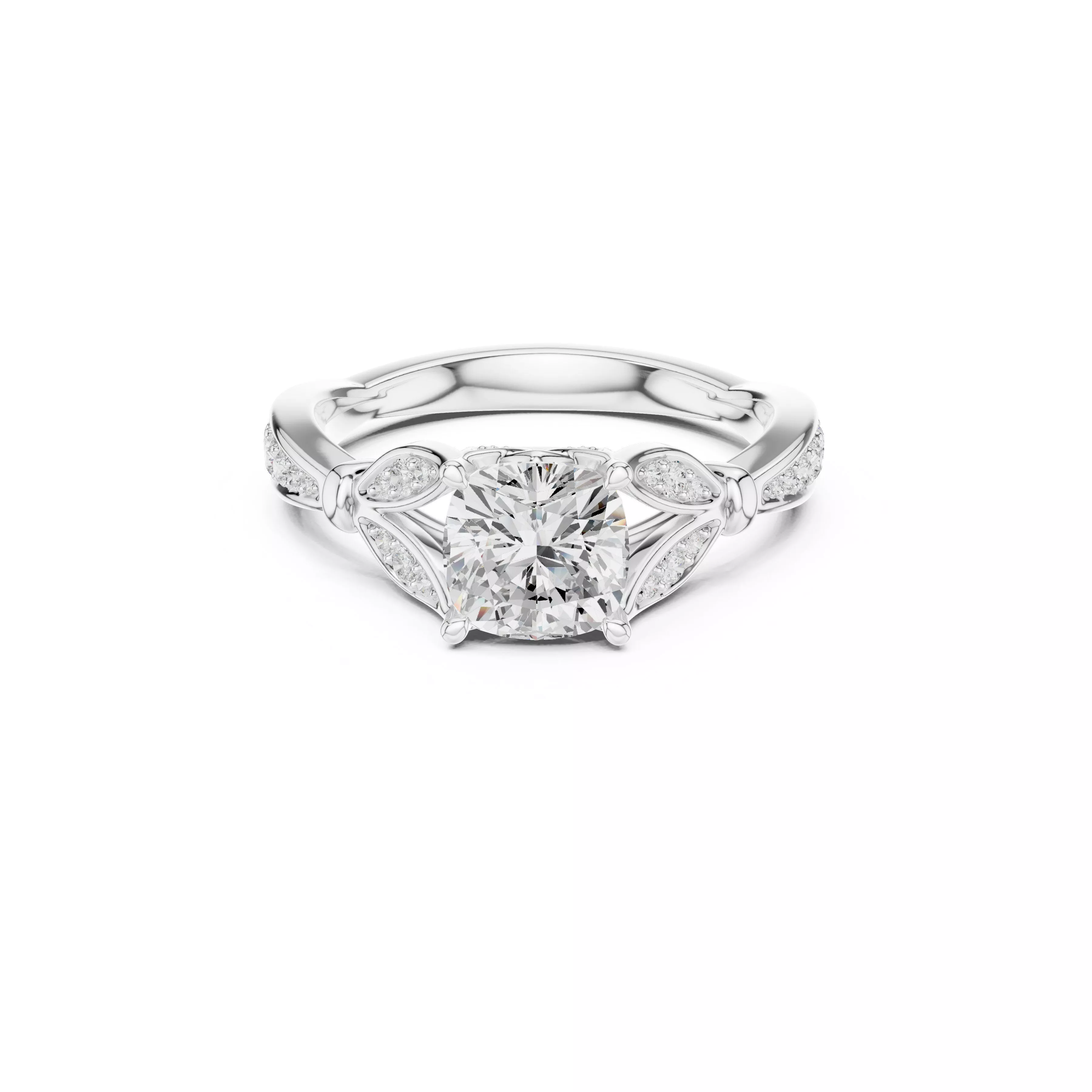 Fine Jewelry Diamond Ring STL 3DM CAD Model 62 3D print model