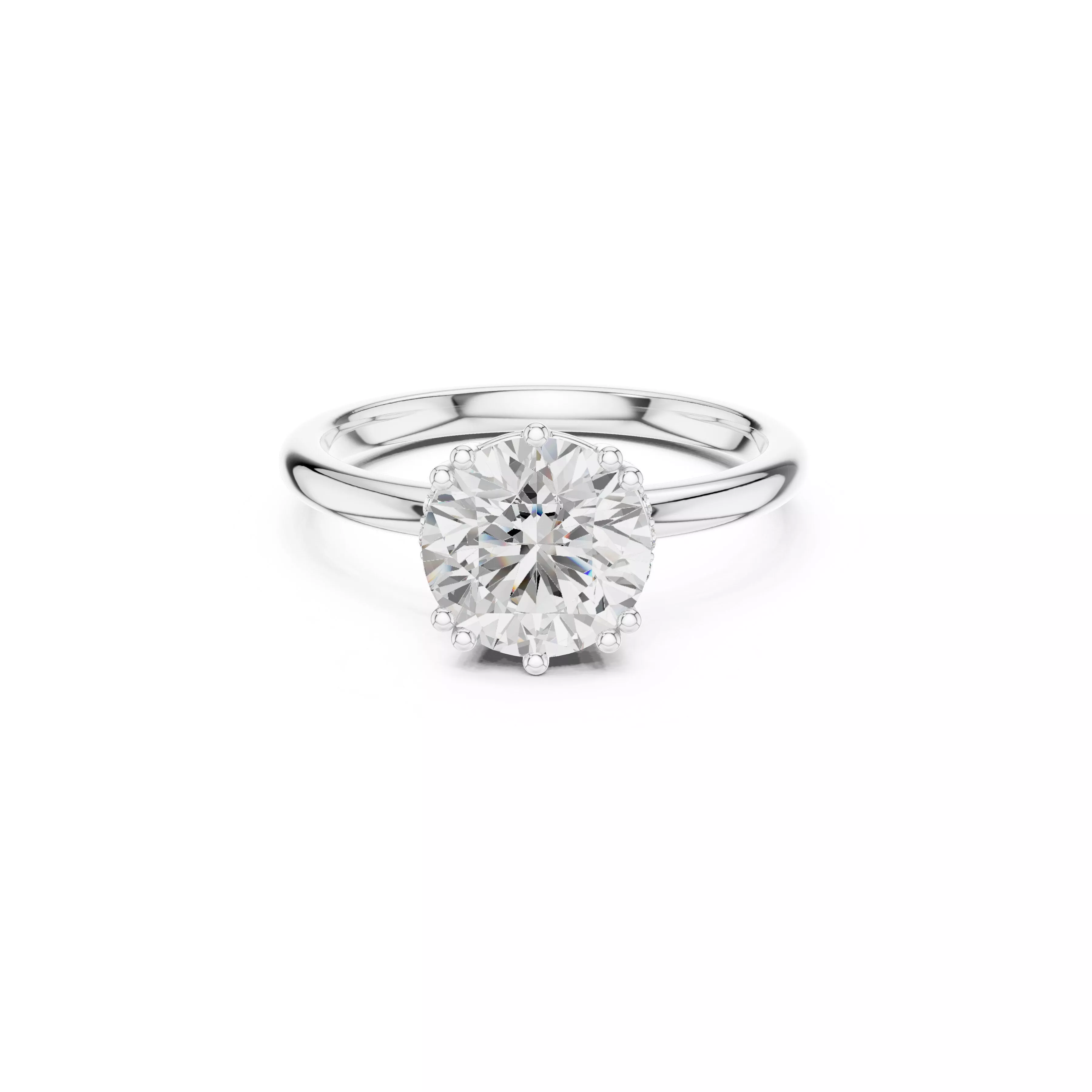 Fine Jewelry Diamond Ring STL 3DM CAD Model 61 3D print model