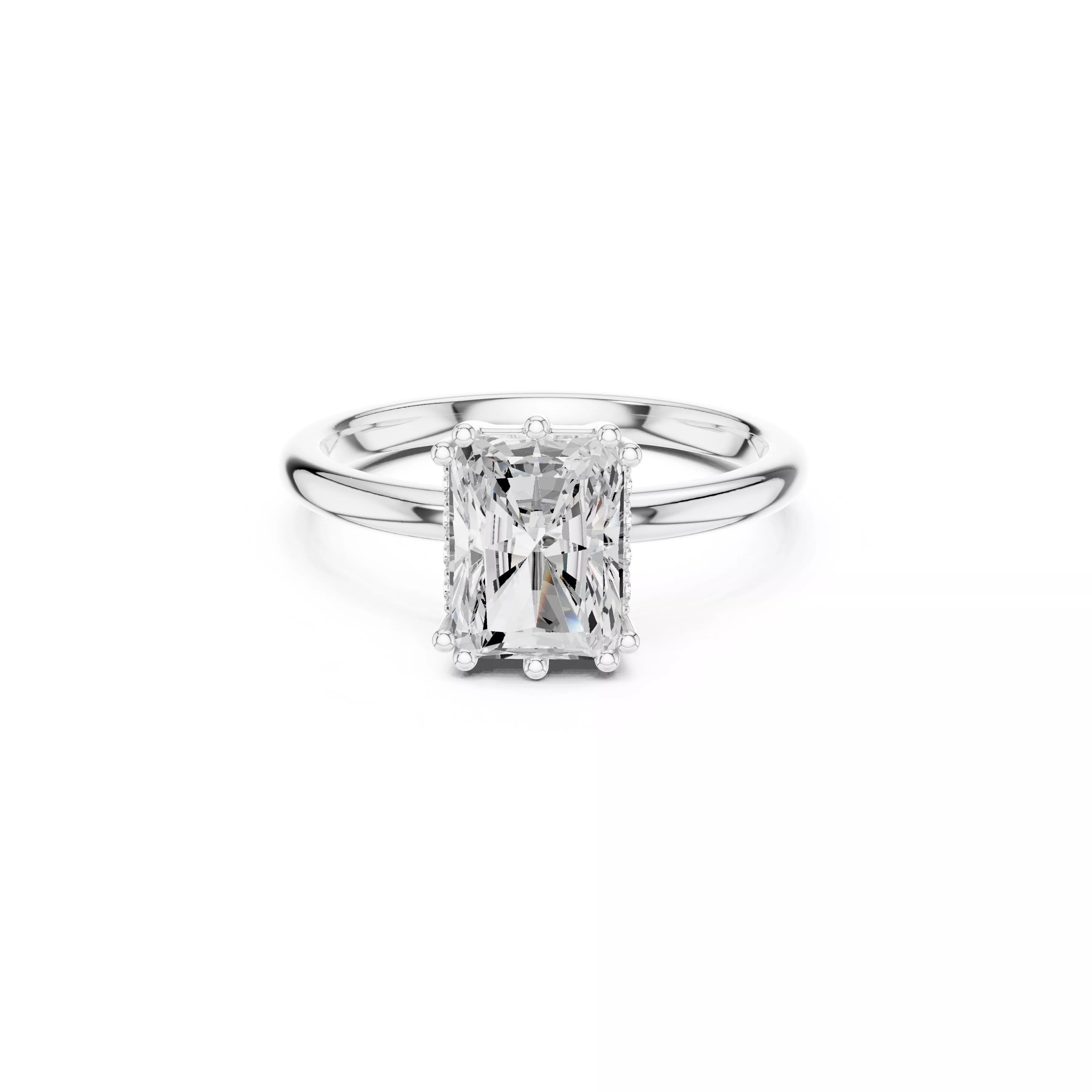 Fine Jewelry Diamond Ring STL 3DM CAD Model 60 3D print model