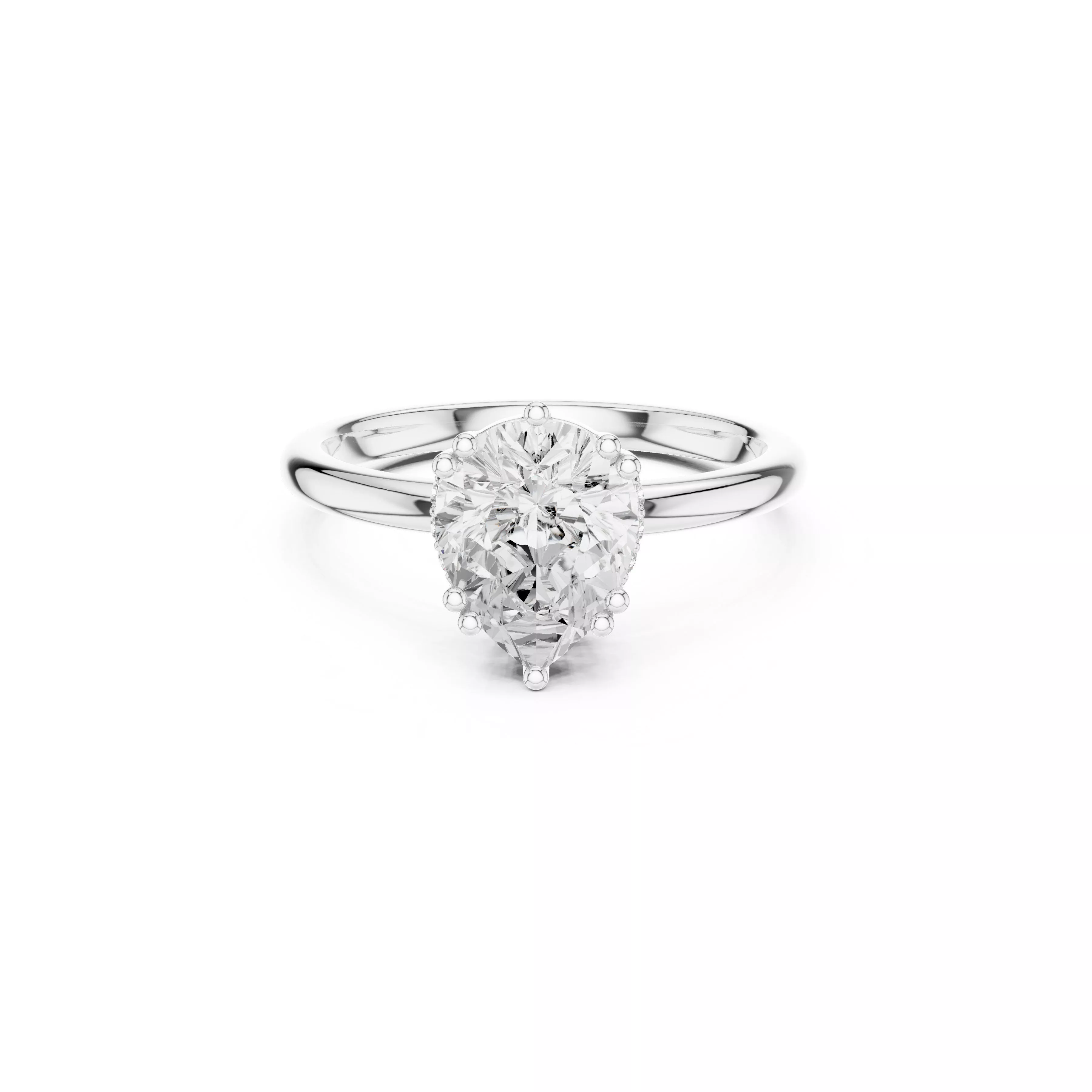 Fine Jewelry Diamond Ring STL 3DM CAD Model 58 3D print model