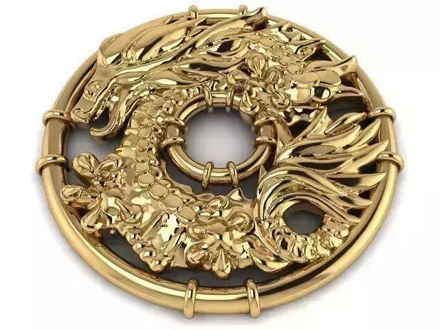 Pendant gold dragon