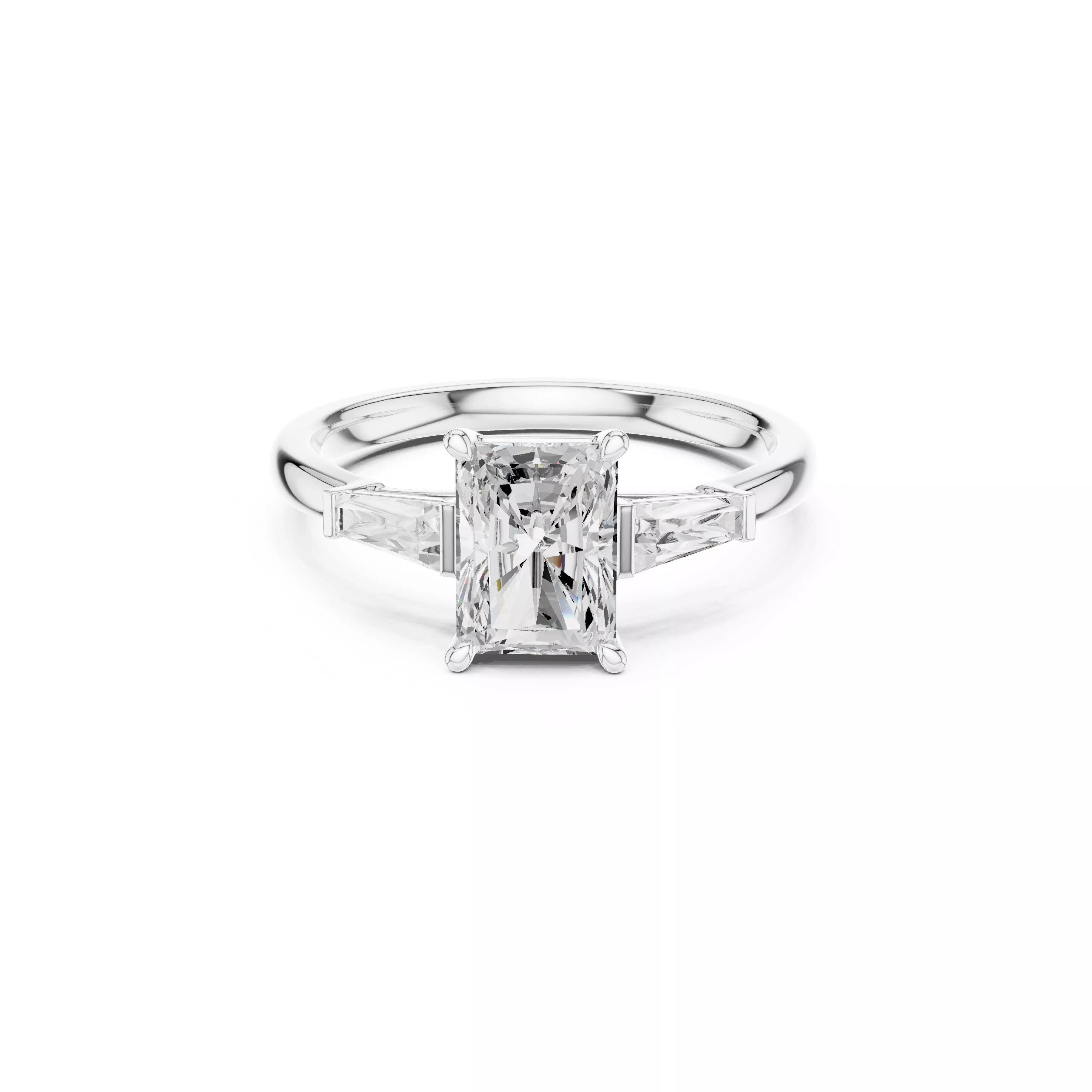 Fine Jewelry Diamond Ring STL 3DM CAD Model 53 3D print model