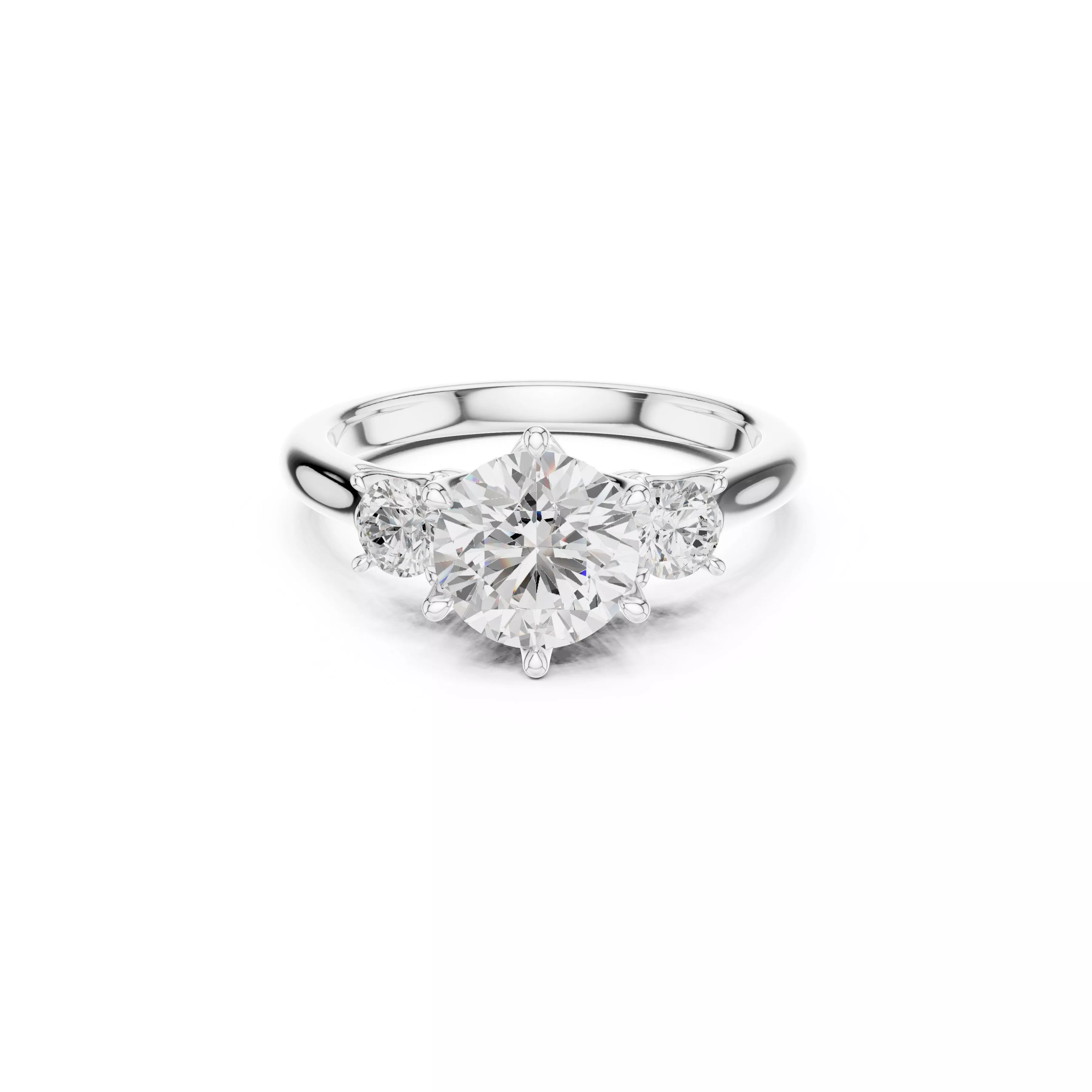 Fine Jewelry Diamond Ring STL 3DM CAD Model 50 3D print model