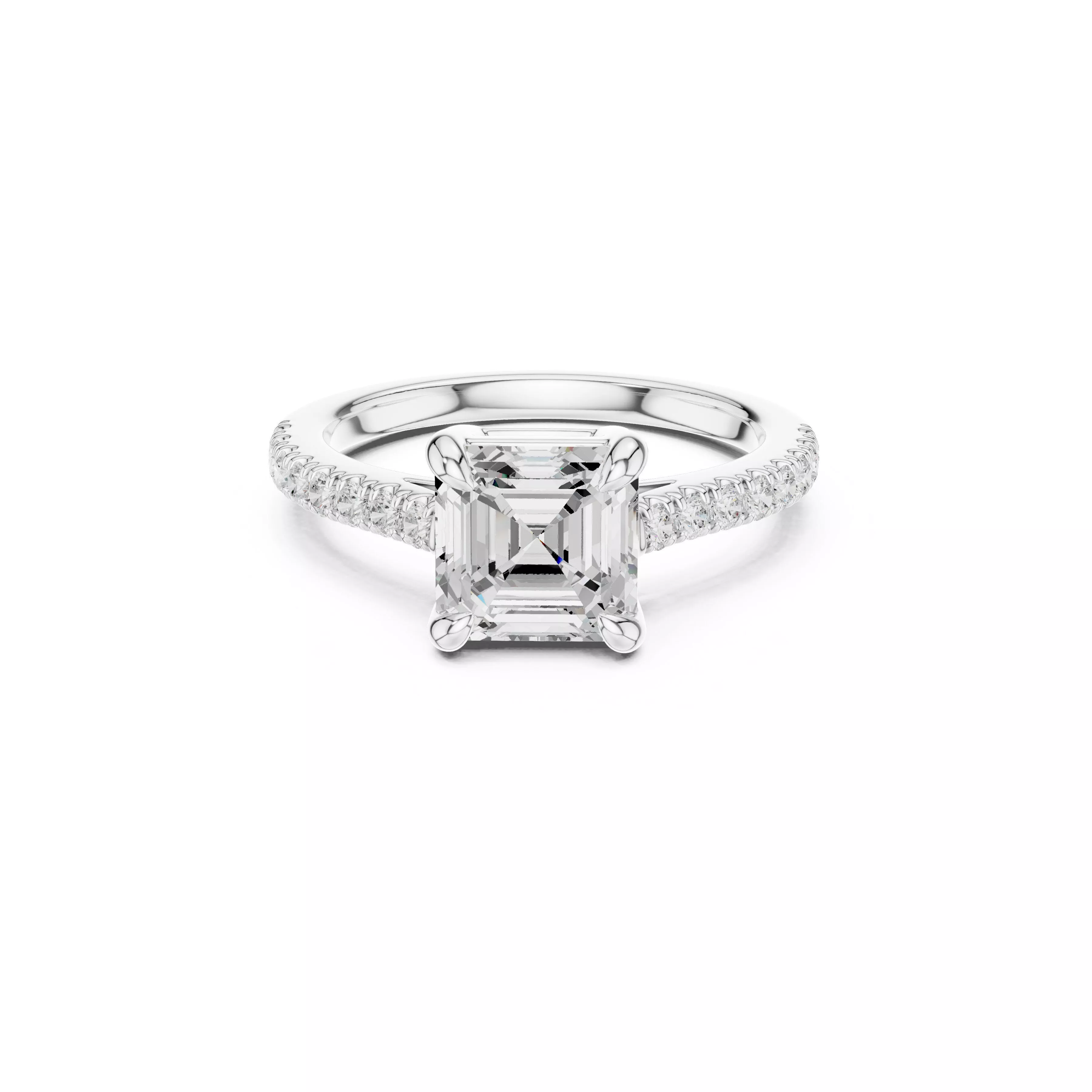 Fine Jewelry Diamond Ring STL 3DM CAD Model 5 3D print model