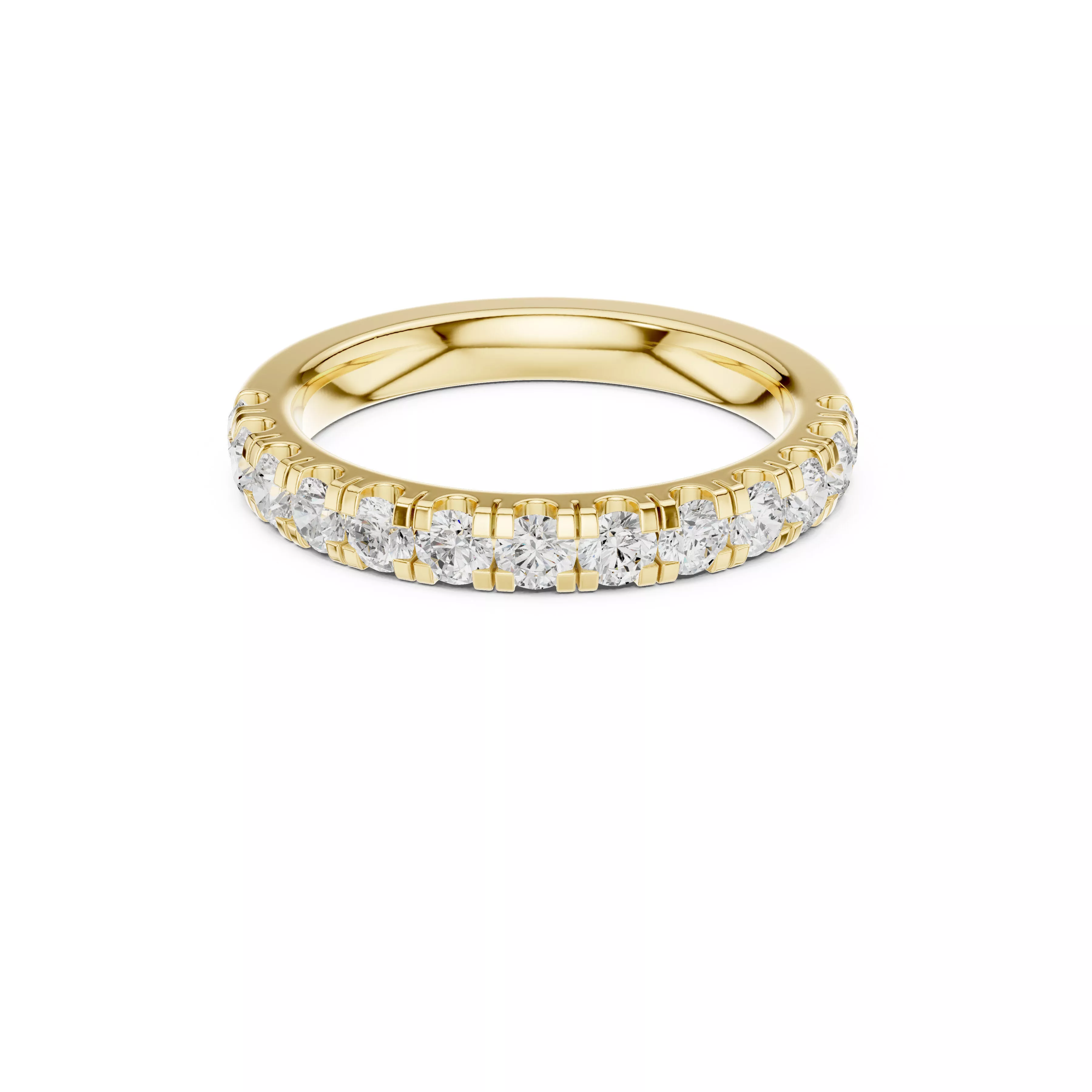 Half Eternity Round Diamond Wedding Band STL 3DM CAD 5 3D print model