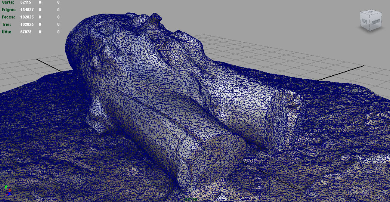 Dead trunk 4 Low-poly 3D model_16