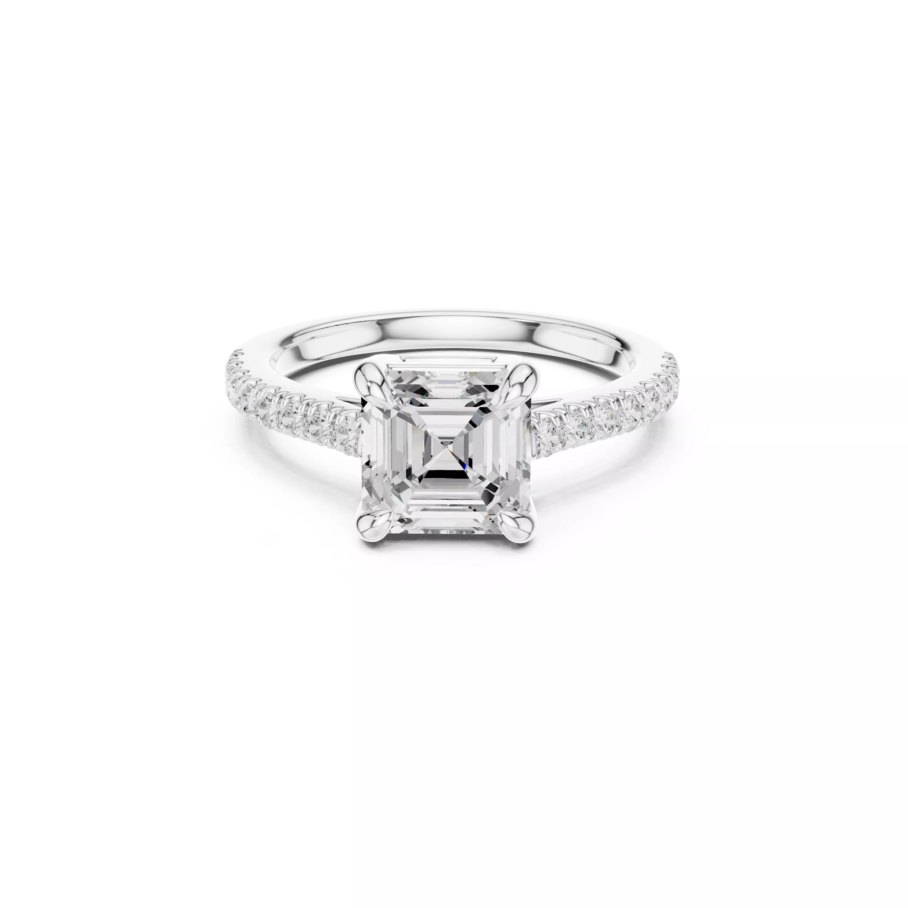Fine Jewelry Diamond Ring STL 3DM CAD Model 4 3D print model
