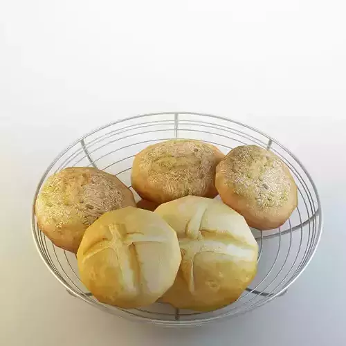 Basket bread 3D model