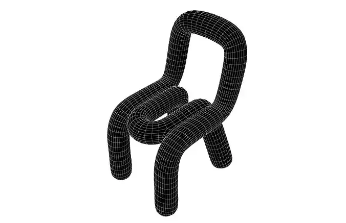 New Form Design Chair v1 001 Low-poly 3D model 5