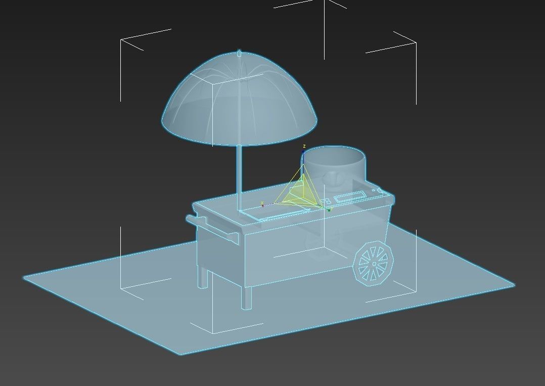 Cotton candy Low-poly 3D model_4