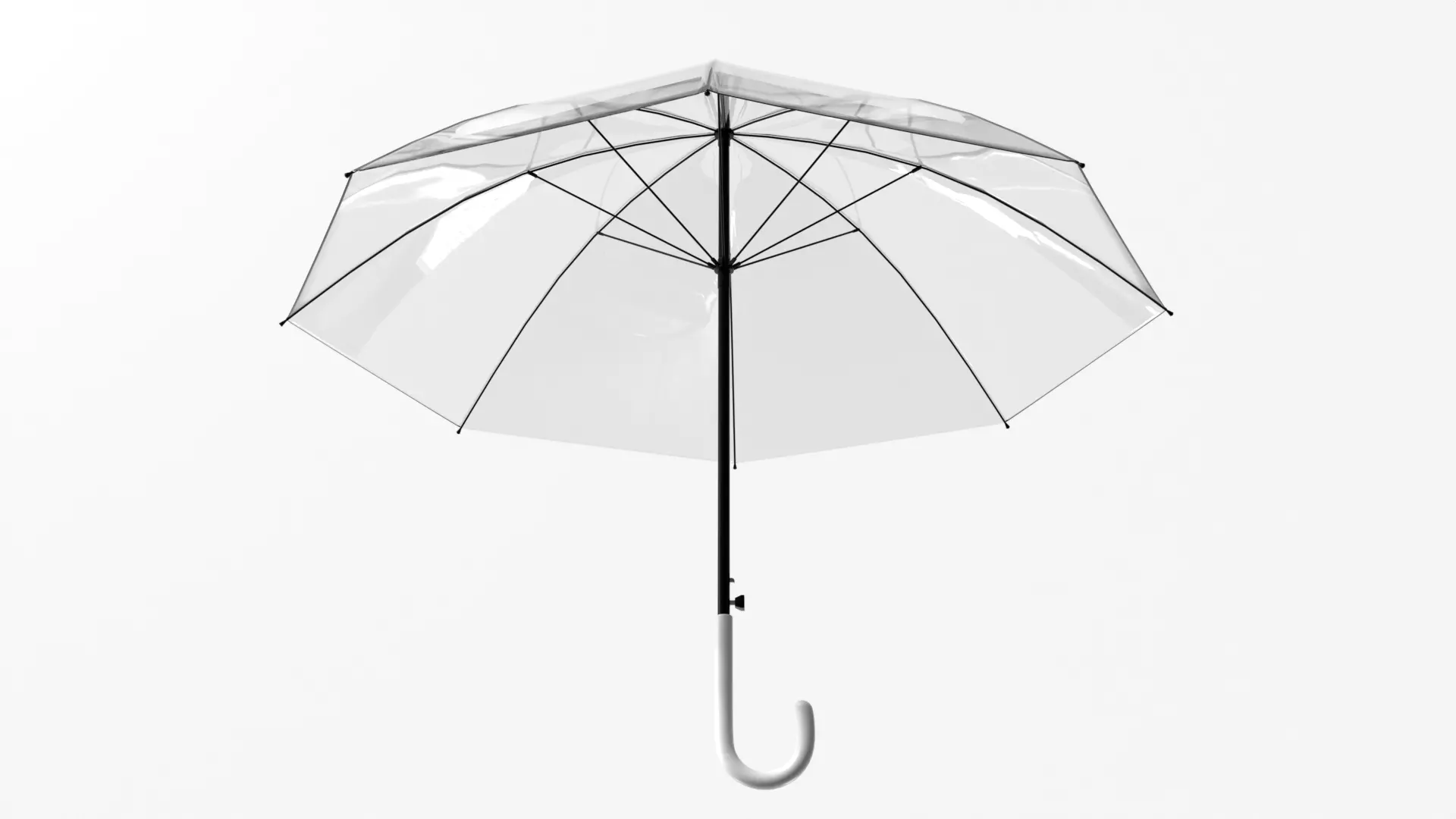 Clear Transparent Bubble Umbrella PBR Low-poly 3D model
