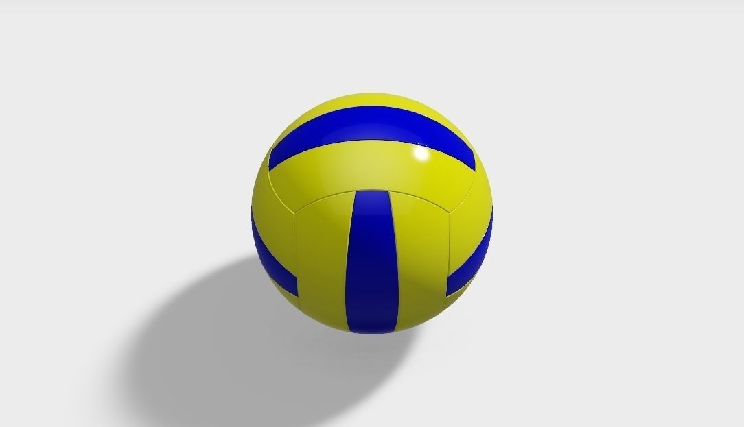 Volleyball ball 3D print model_3