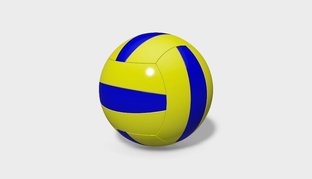 Volleyball ball 3D print model_1