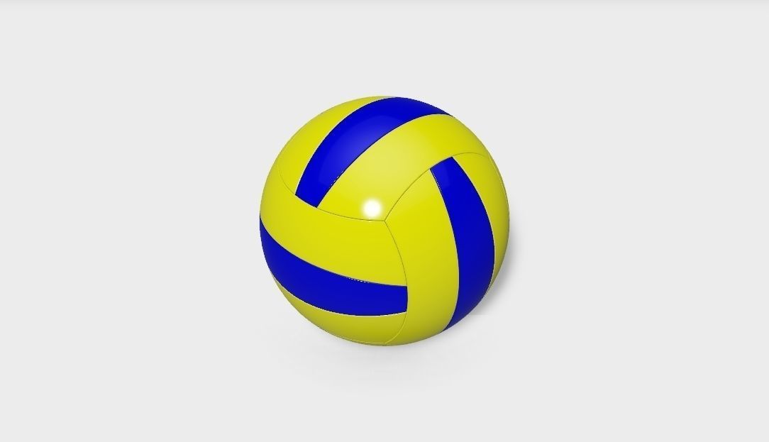 Volleyball ball 3D print model_2