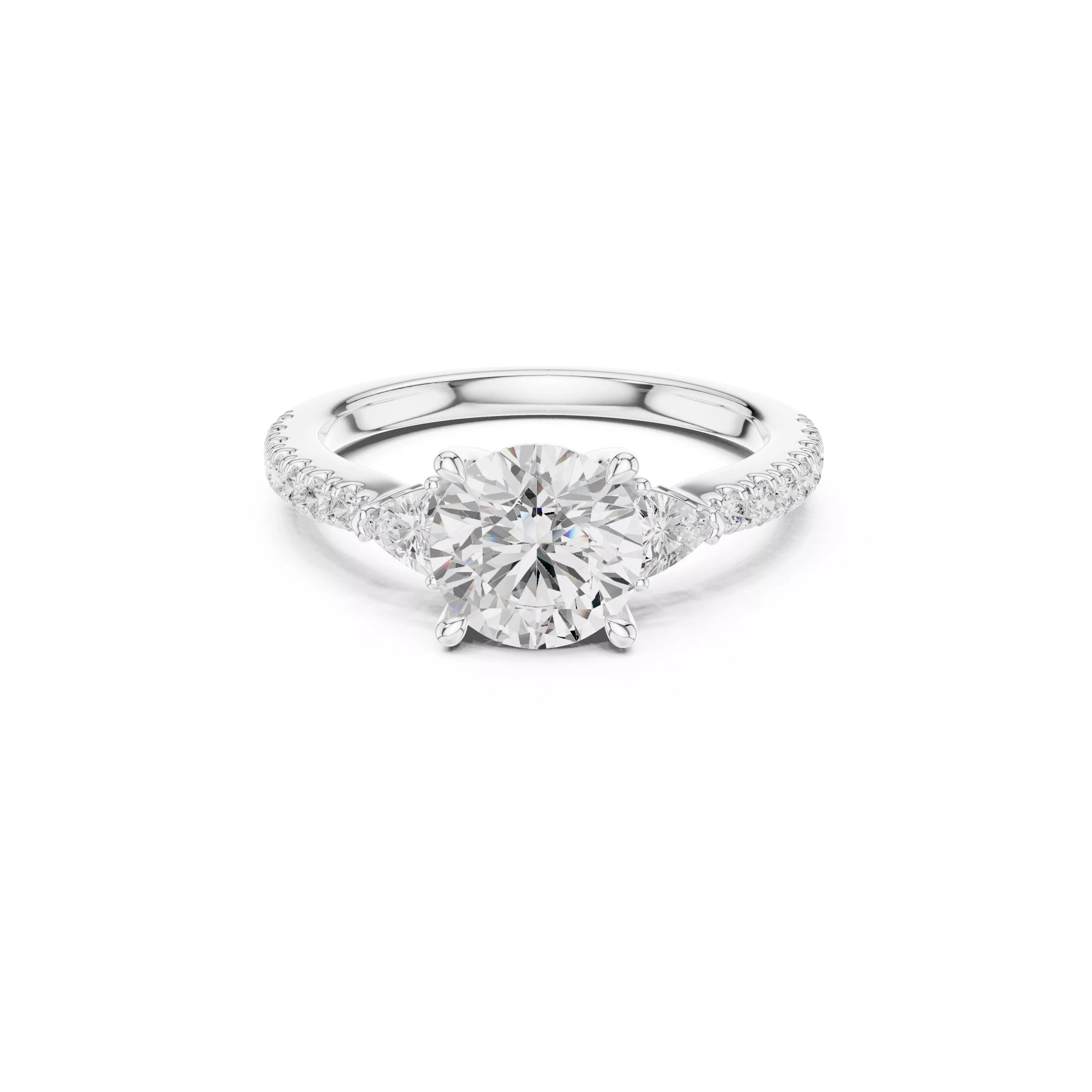 Fine Jewelry Diamond Ring STL 3DM CAD Model 27 3D print model