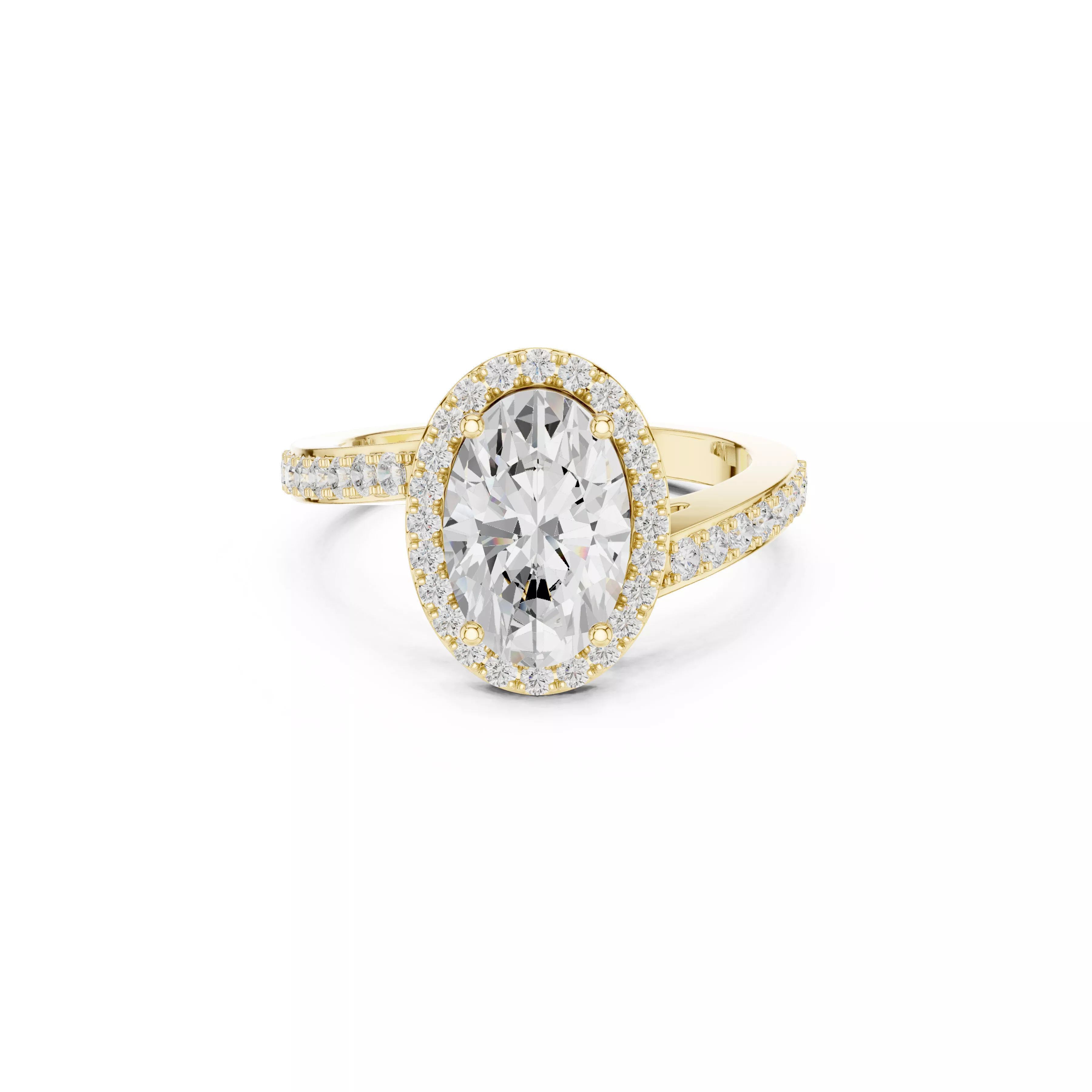 Premium Custom Fine Jewelry Diamond Ring Gold Band STL 3DM 28 3D print model
