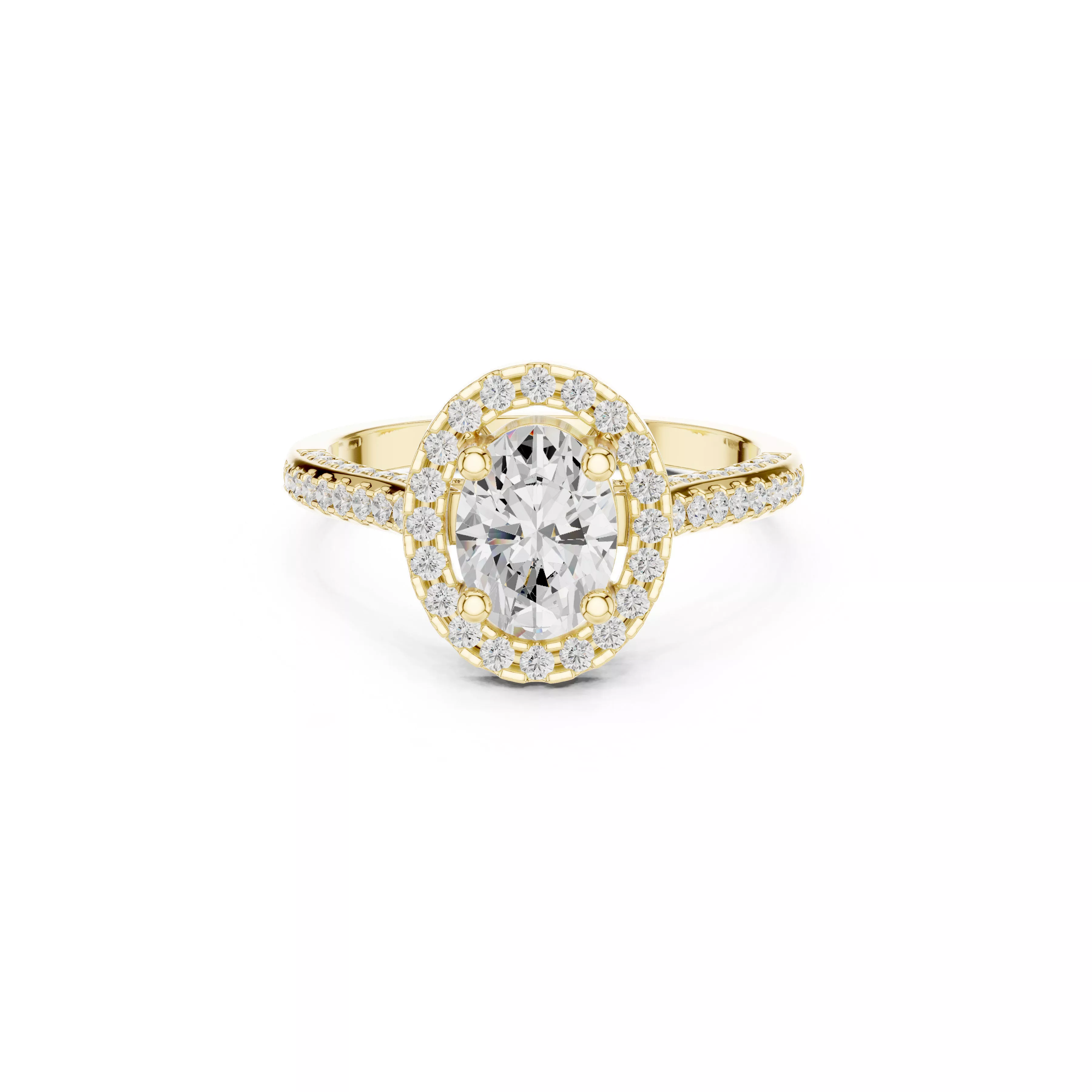 Premium Custom Fine Jewelry Diamond Ring Gold Band STL 3DM 10 3D print model
