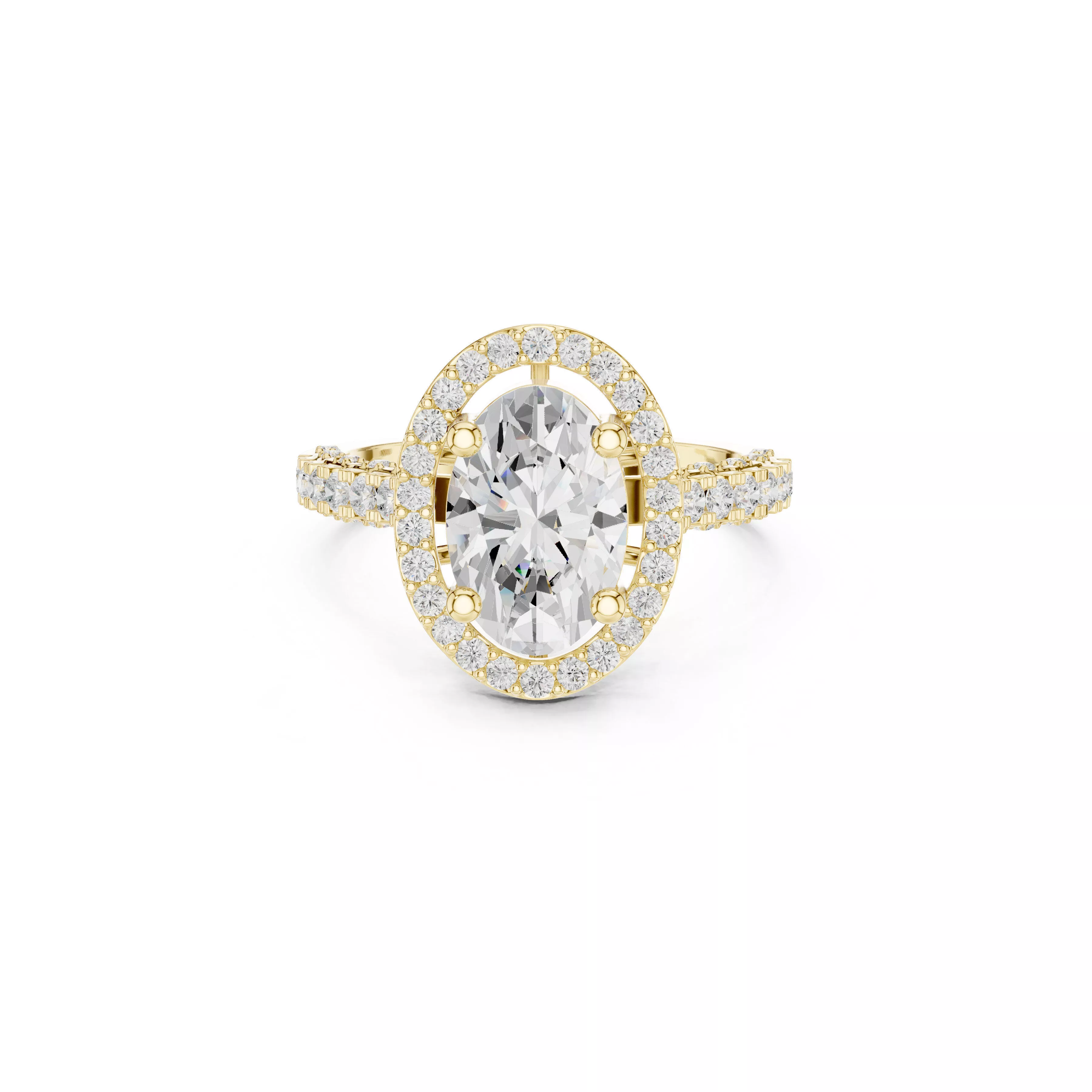 Premium Custom Fine Jewelry Diamond Ring Gold Band STL 3DM 12 3D print model