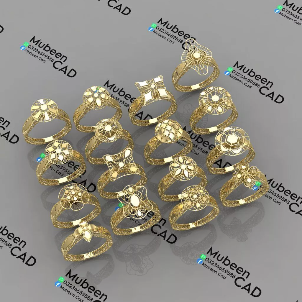 turkish rings 16 3D print model