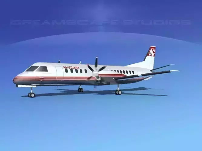 SAAB 2000 Davis Aviation 3D model
