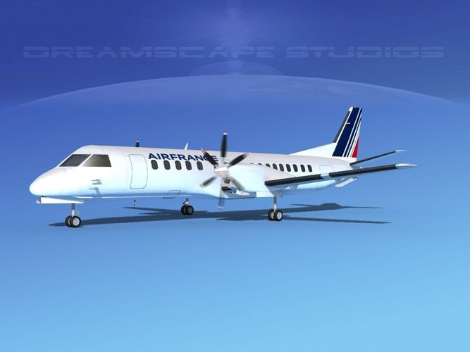 SAAB 2000 Air France 3D model