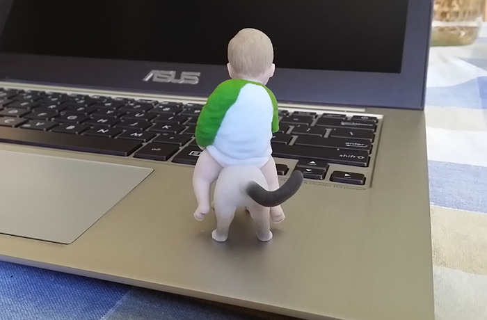 Success Kid on Grumpy Cat 3D print Meme 3D print model_1